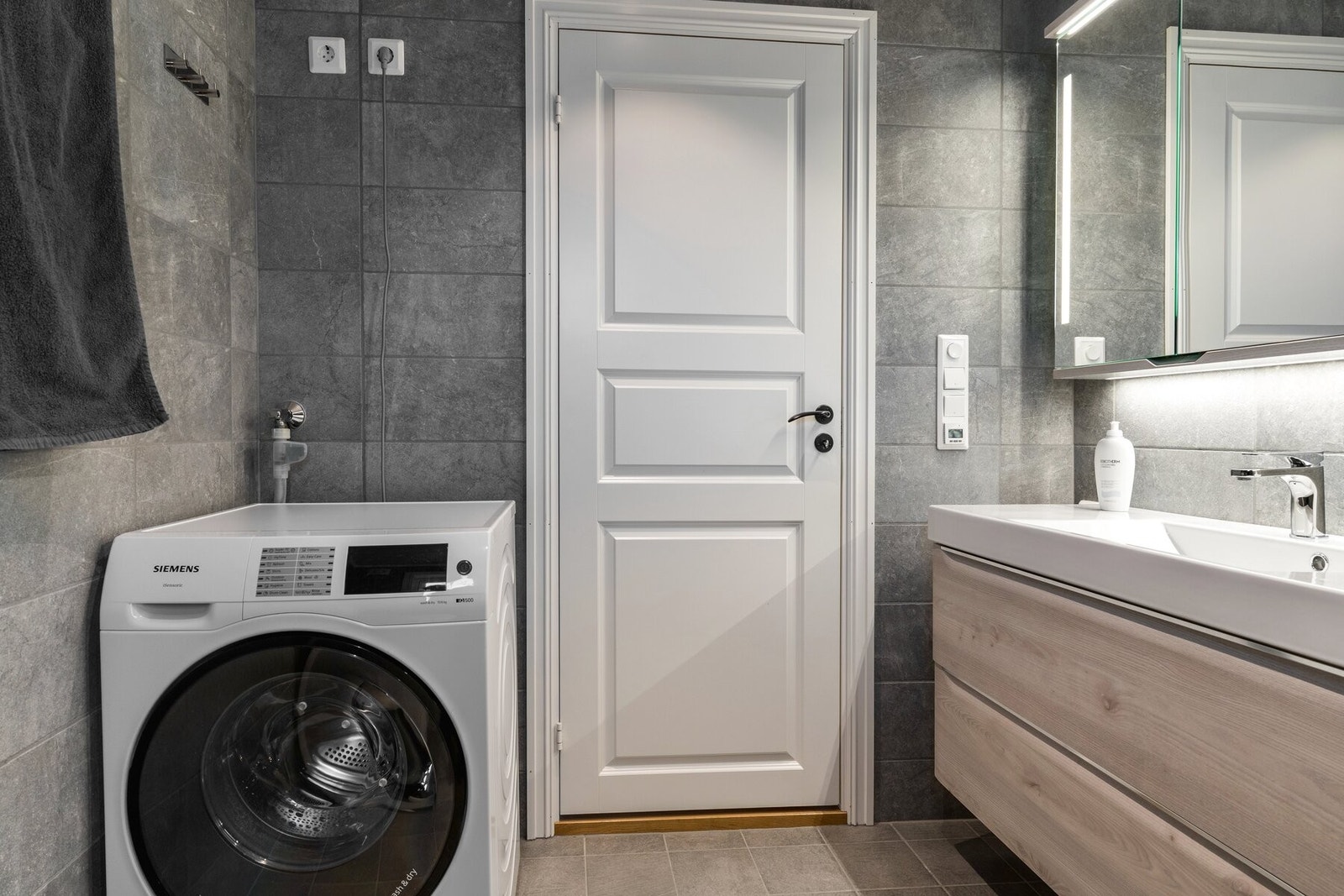 Badet har også opplegg for vaskemaskin. Galleribilde