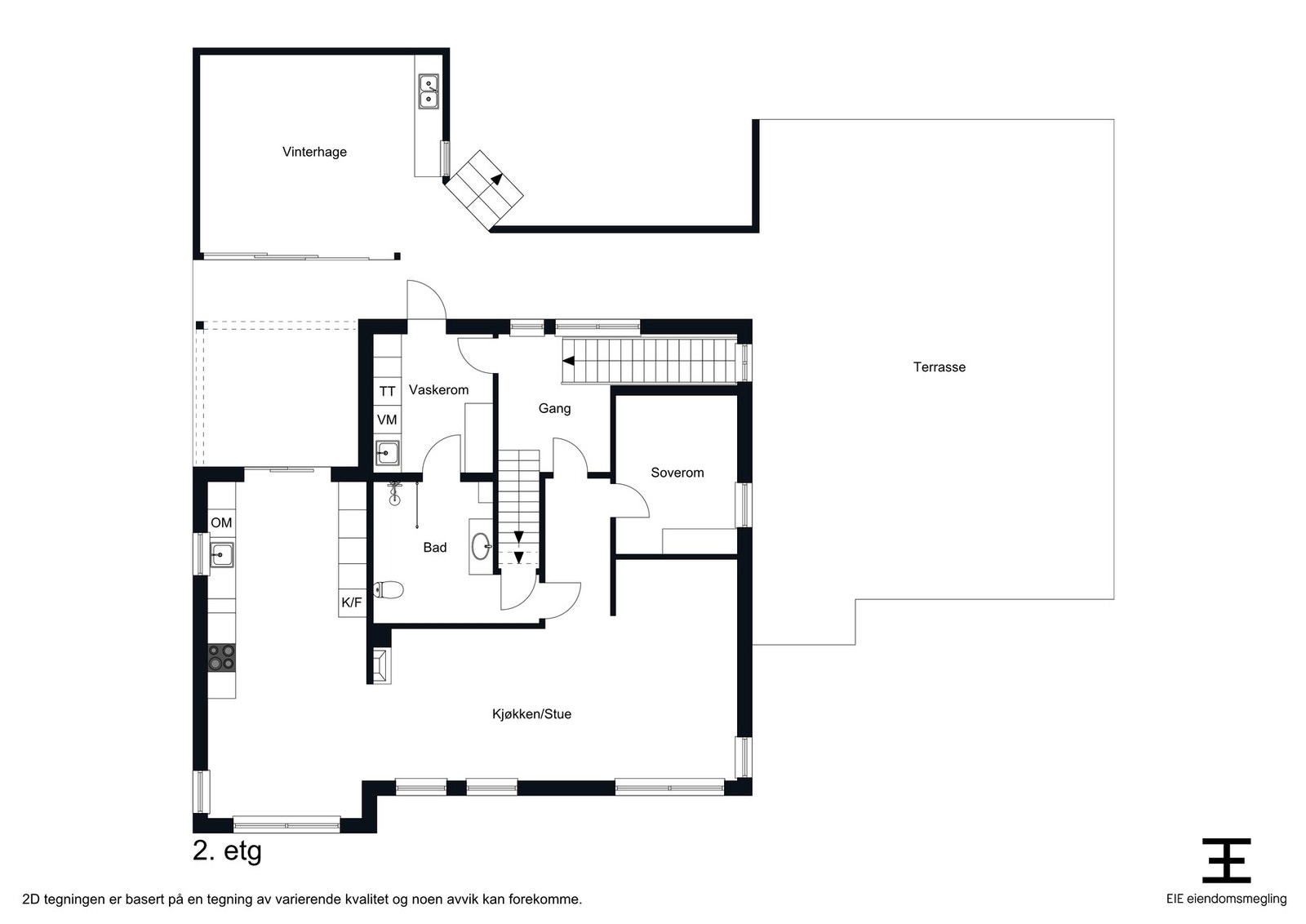 Planskisse hovedetasje Galleribilde