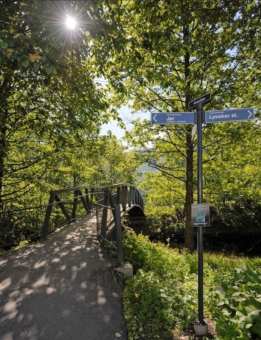 Flott og grønn tursti i nærområdet. Galleribilde