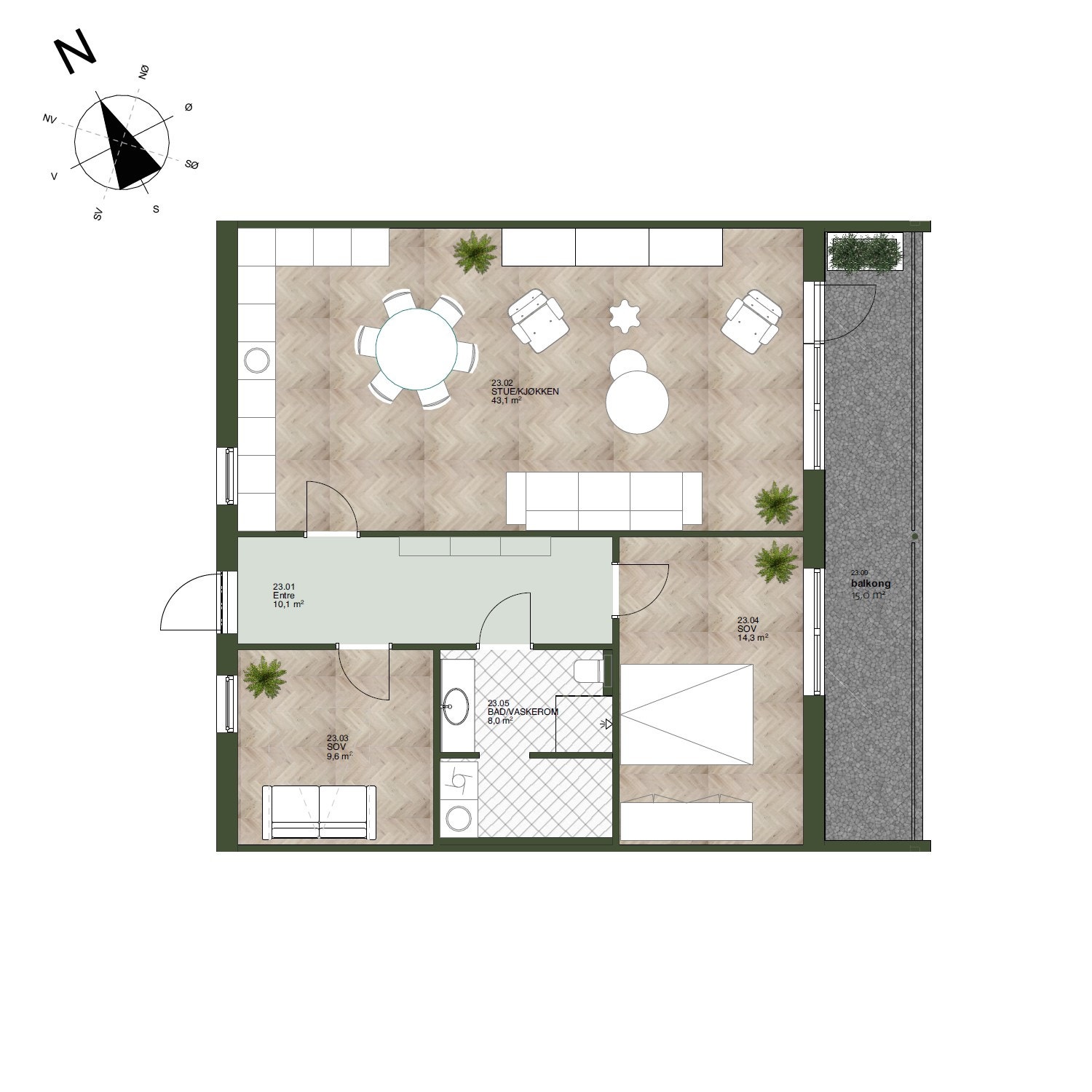 Plantegning Galleribilde