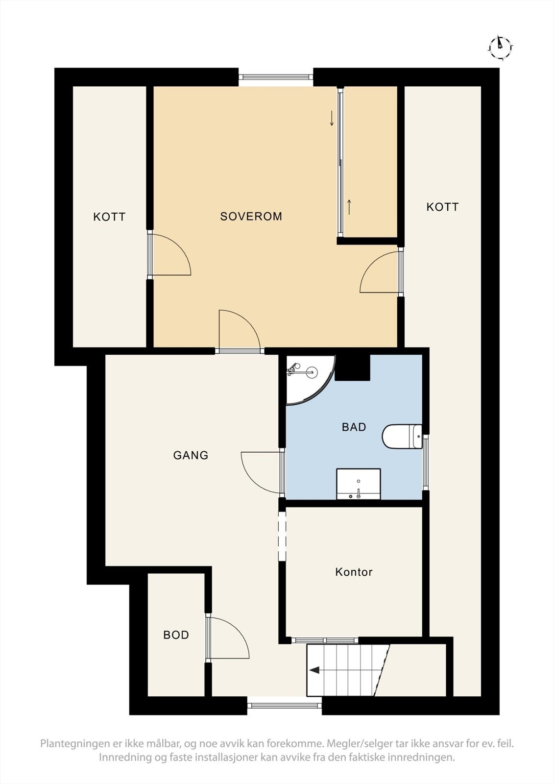 Plantegning, andre etasje. Galleribilde