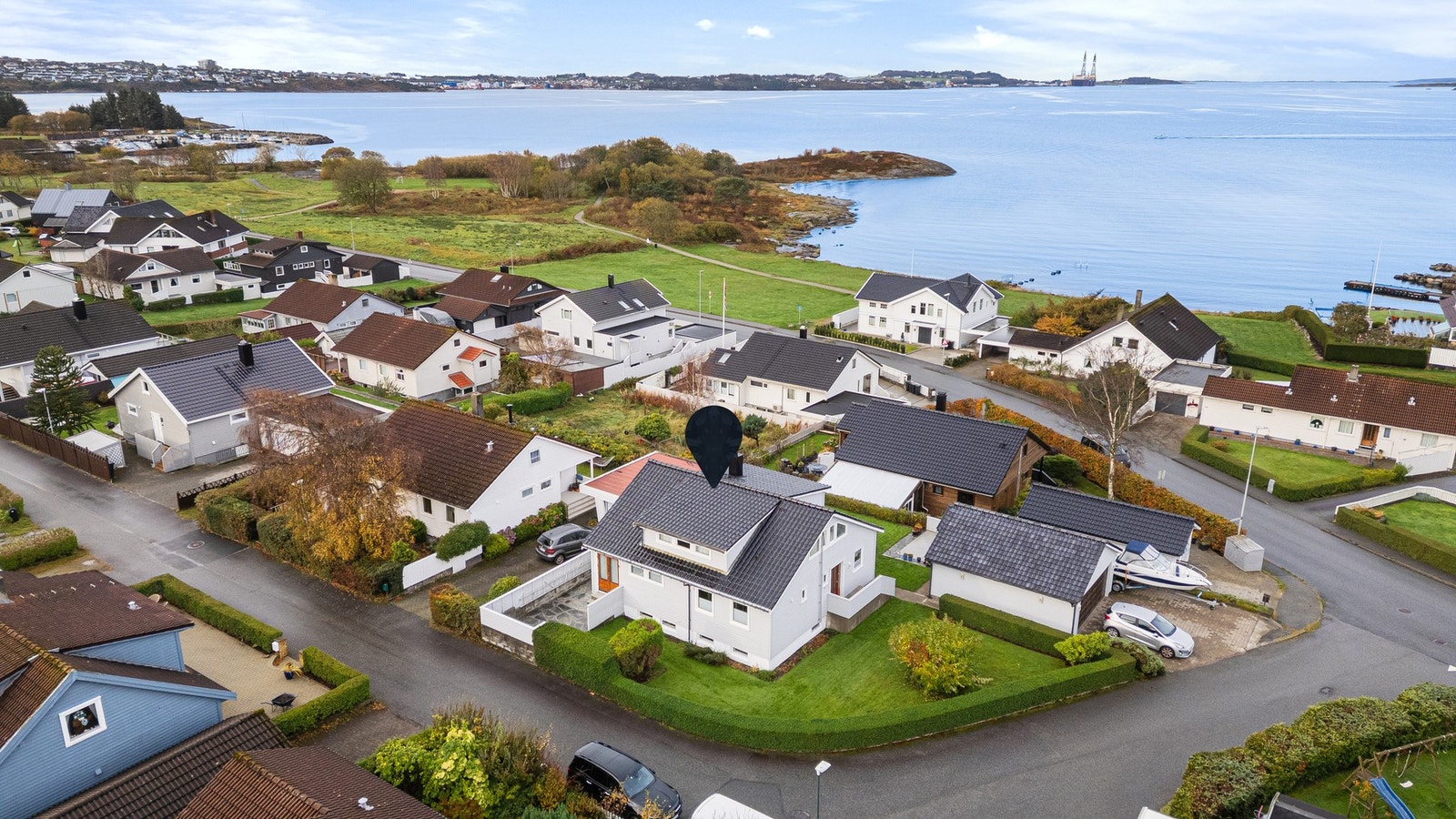 Oversiktsbilde som viser nærområdet og kort avstand til friområder Galleribilde