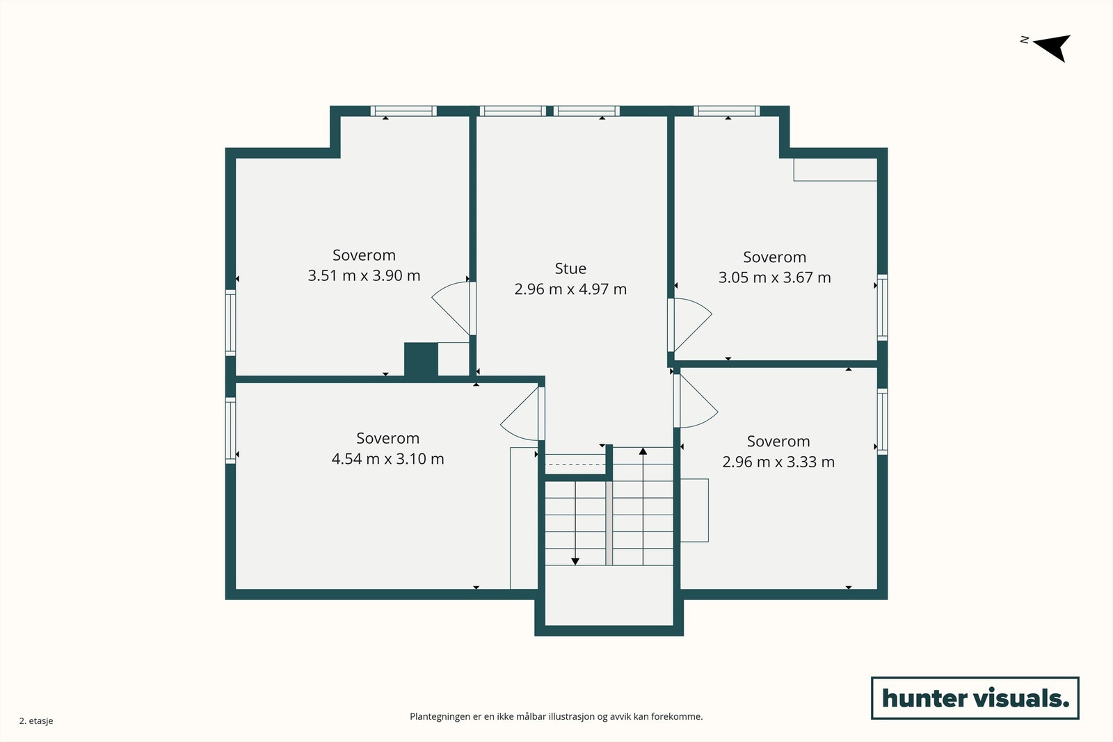 Plantegning 2D 2. etasje Galleribilde