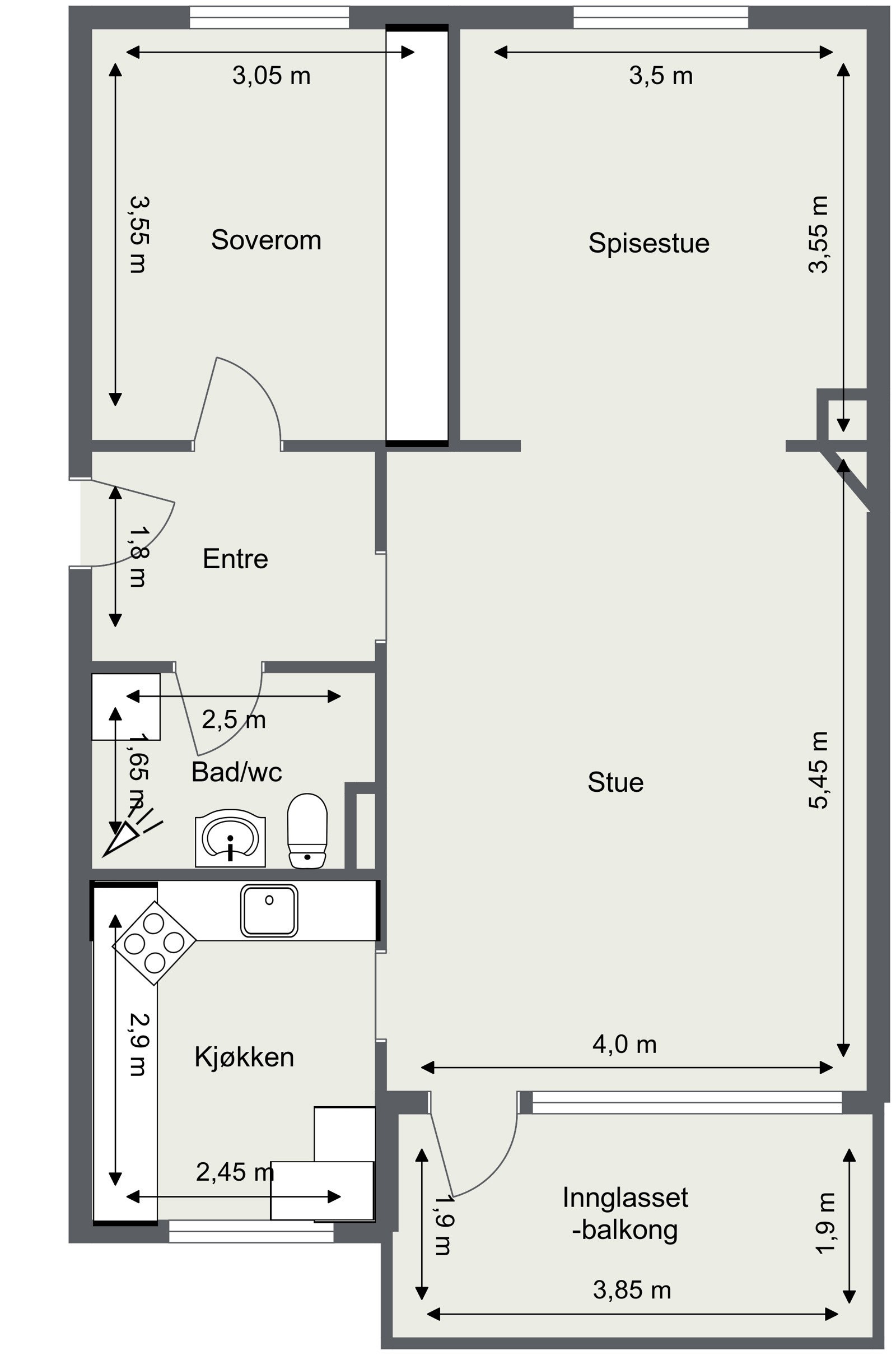 Plantegning Galleribilde