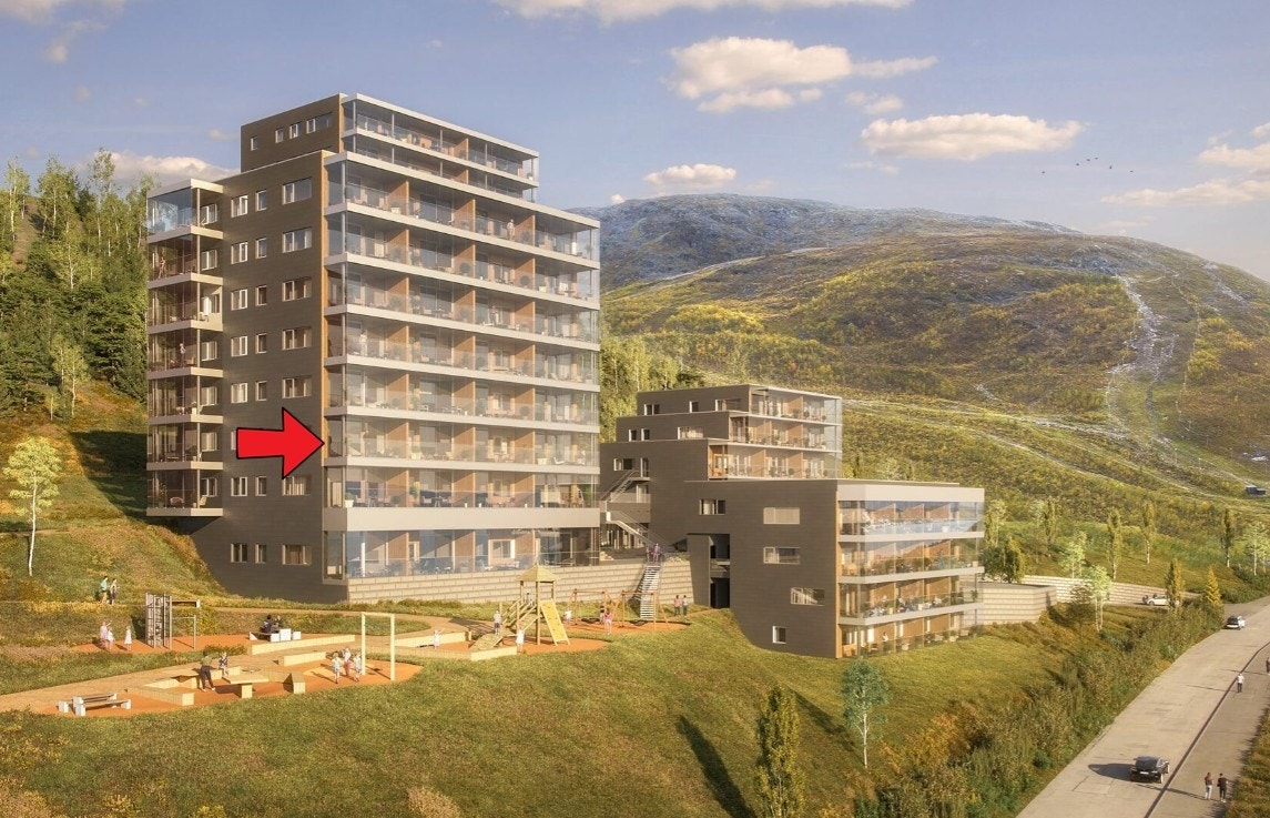 Leiligheten har en attraktiv hjørnebeliggenhet i 4. etasje, med fantastisk, uavbrutt utsikt mot vest og nord. Galleribilde