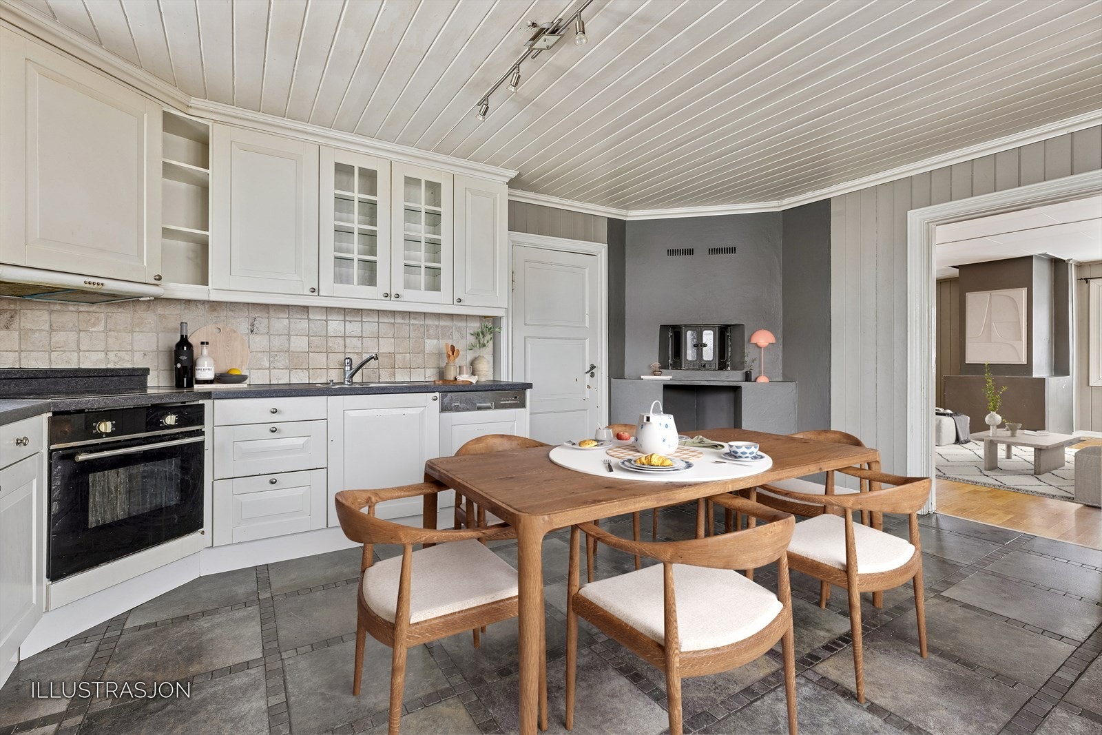 Kjøkken - illustrasjonsfoto Galleribilde