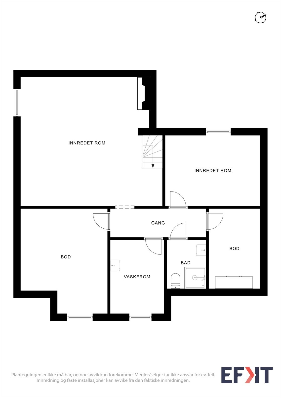 Plantegning kjelleretasjen Galleribilde