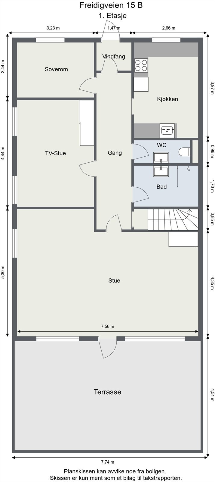 Plantegning 1. etg. Galleribilde