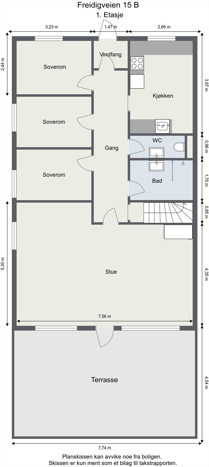 Alternativ planløsning 1. etg. Galleribilde