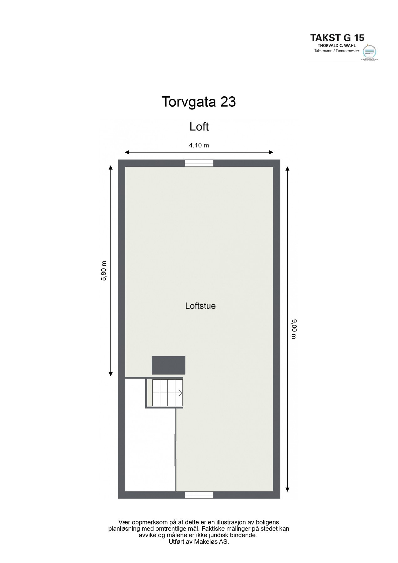 Plantegning loft. Galleribilde