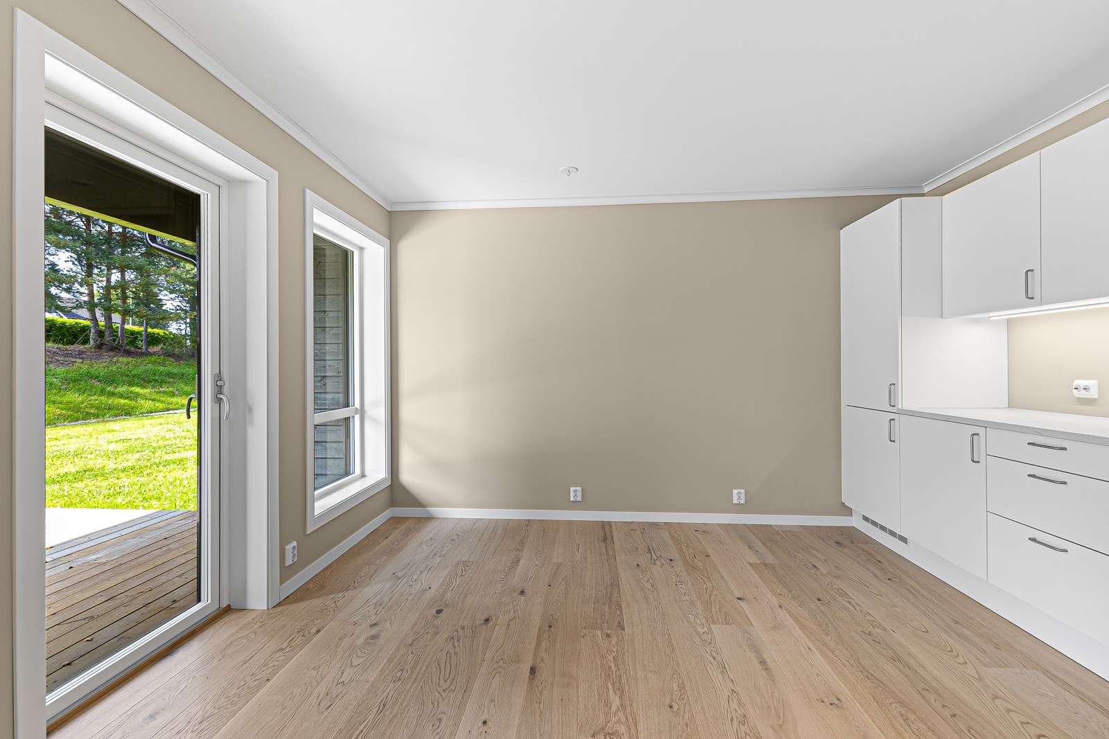 Det er gjort gjennomtenkte materialvalg som danner et helhetlig uttrykk. Galleribilde