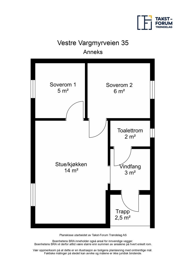 Plantegning anneks. Galleribilde