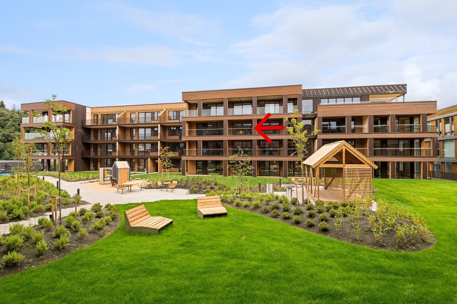 Velkommen til Melhustorget - Pen 2-roms selveierleilighet på Melhustorget fra 2024. Foto: Michael Nøstvik Eid Galleribilde