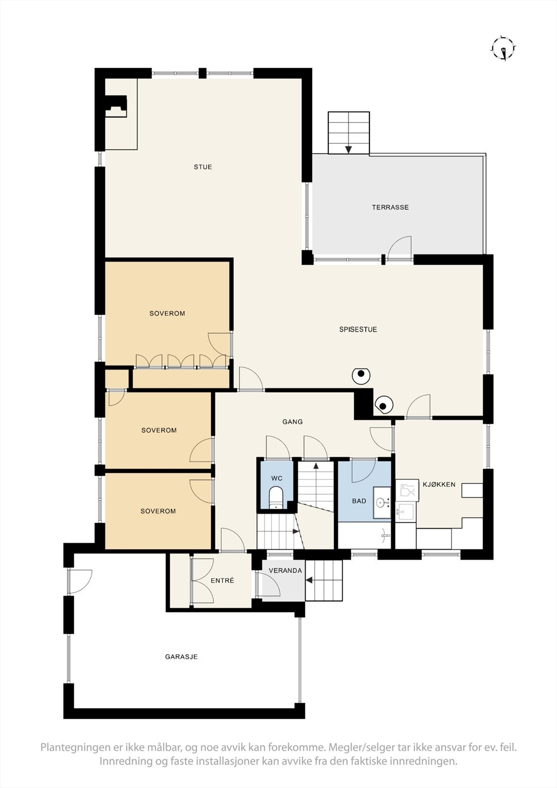 Plantegning 1. etasje Galleribilde