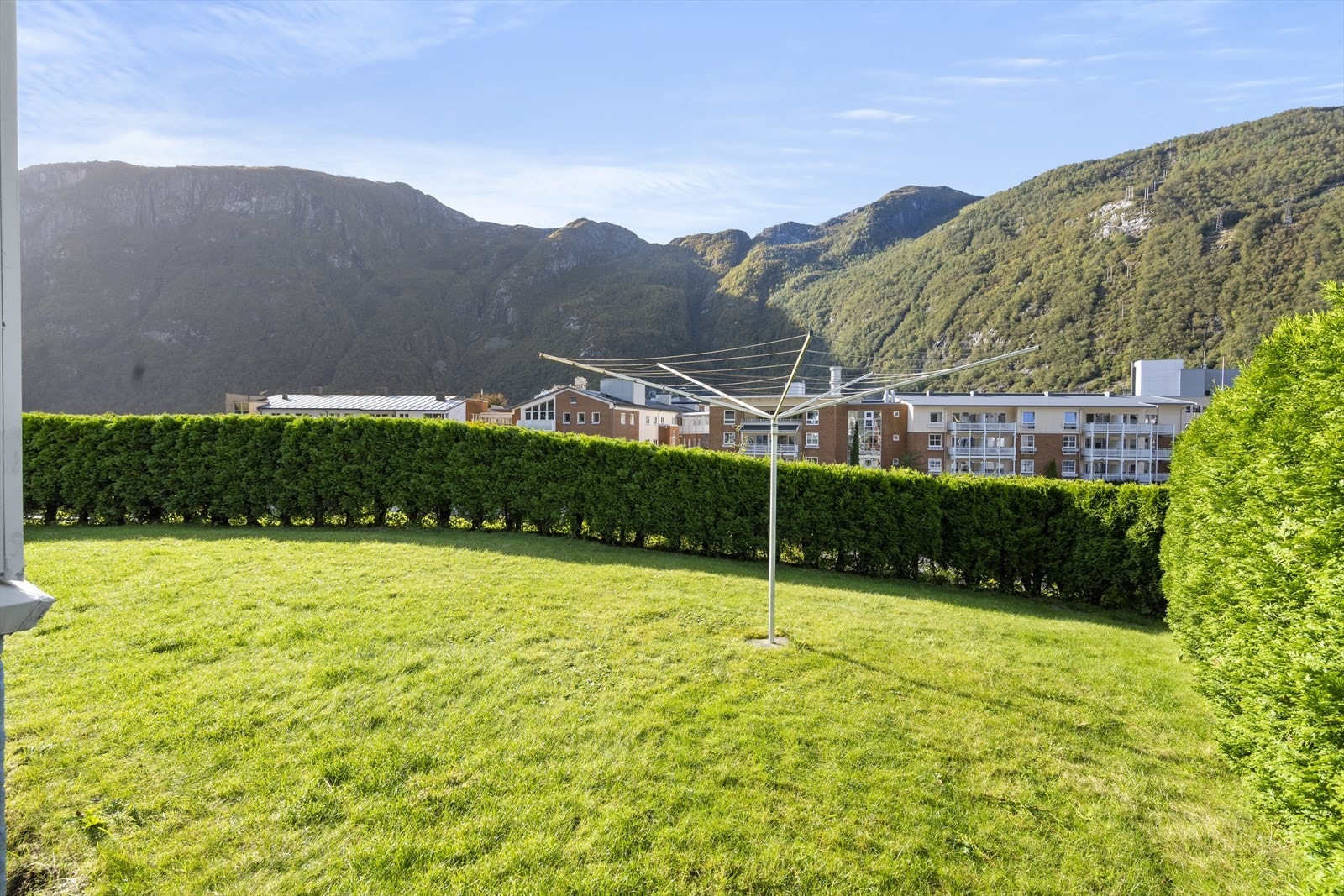 Usjenert hage på baksida av huset Galleribilde