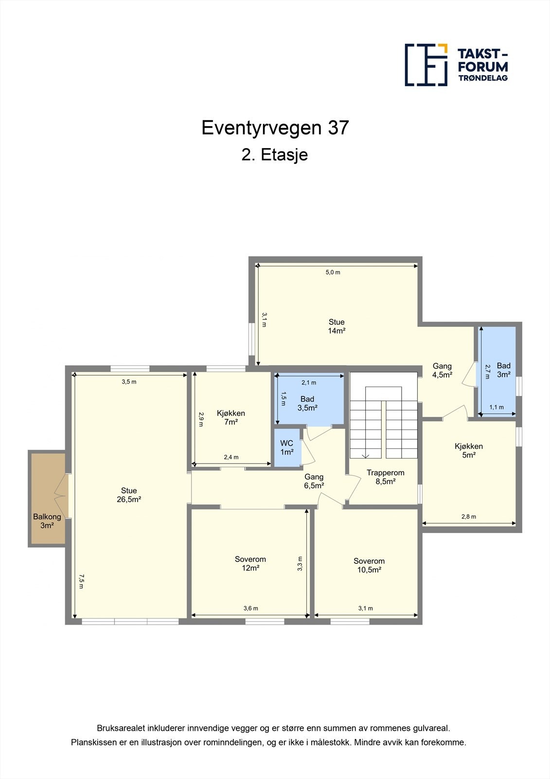 Planskisse 2. etasje. Galleribilde