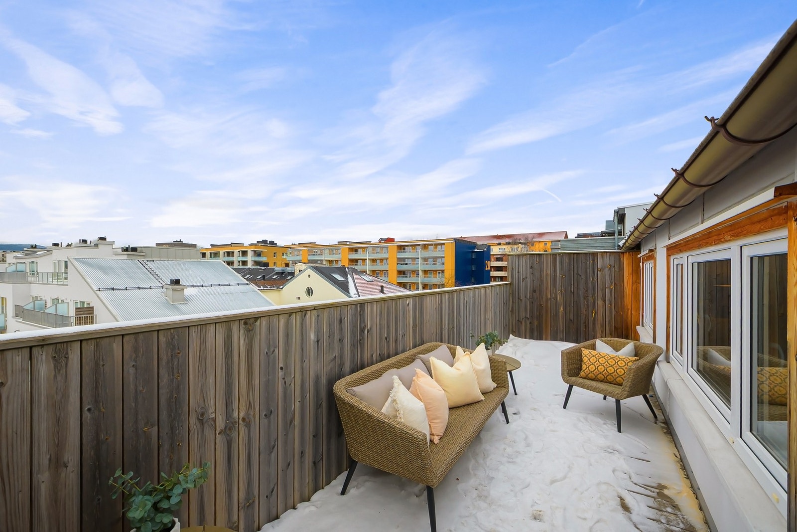 Flott utsikt over byen. Galleribilde