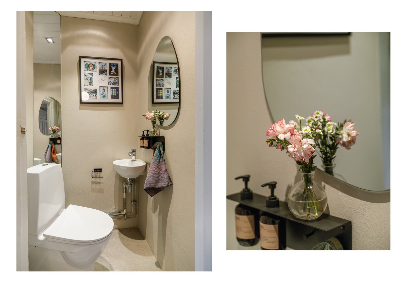 Toalettrommet ble pusset opp i 2024 og består av flislagt gulv med varme, toalett og vegghengt servant. Galleribilde