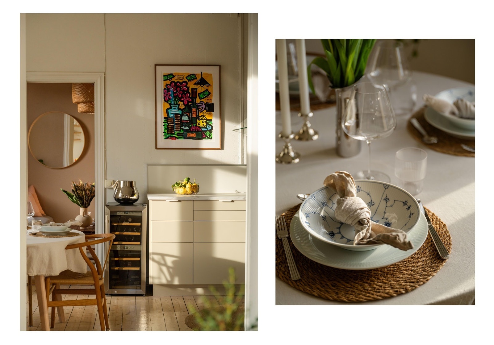 Veggflater og kjøkkenfronter spiller på lag, og gir et fint og helhetlig inntrykk. Galleribilde