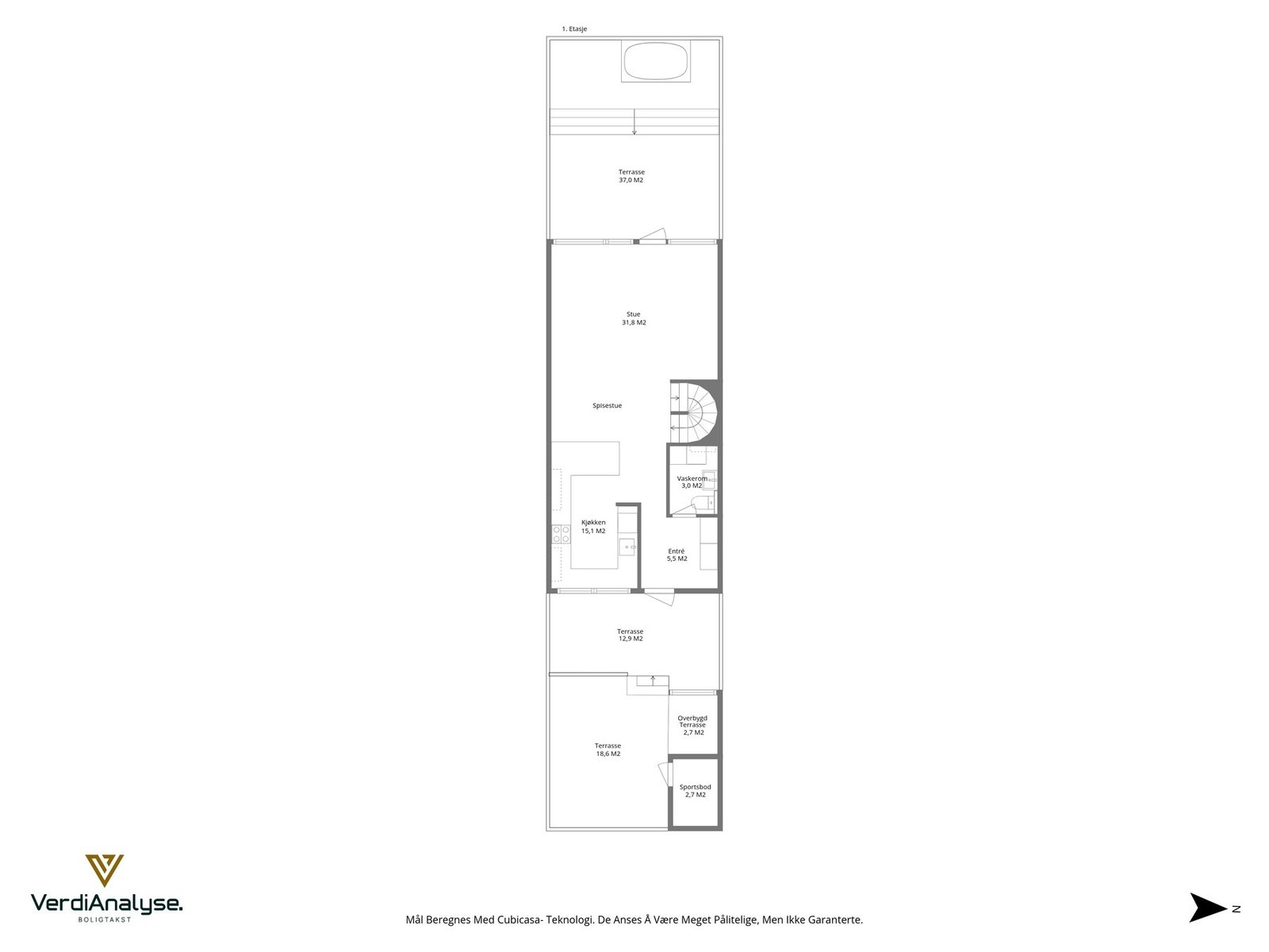 Planskisse 1. etasje. Galleribilde