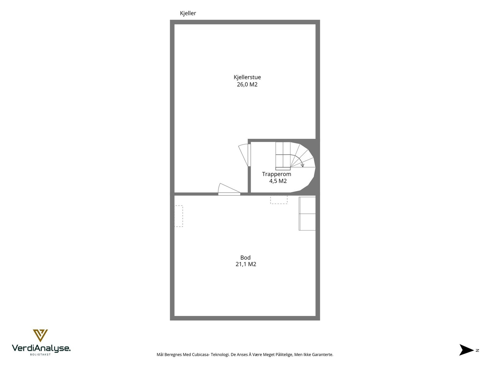 Planskisse kjeller. Galleribilde