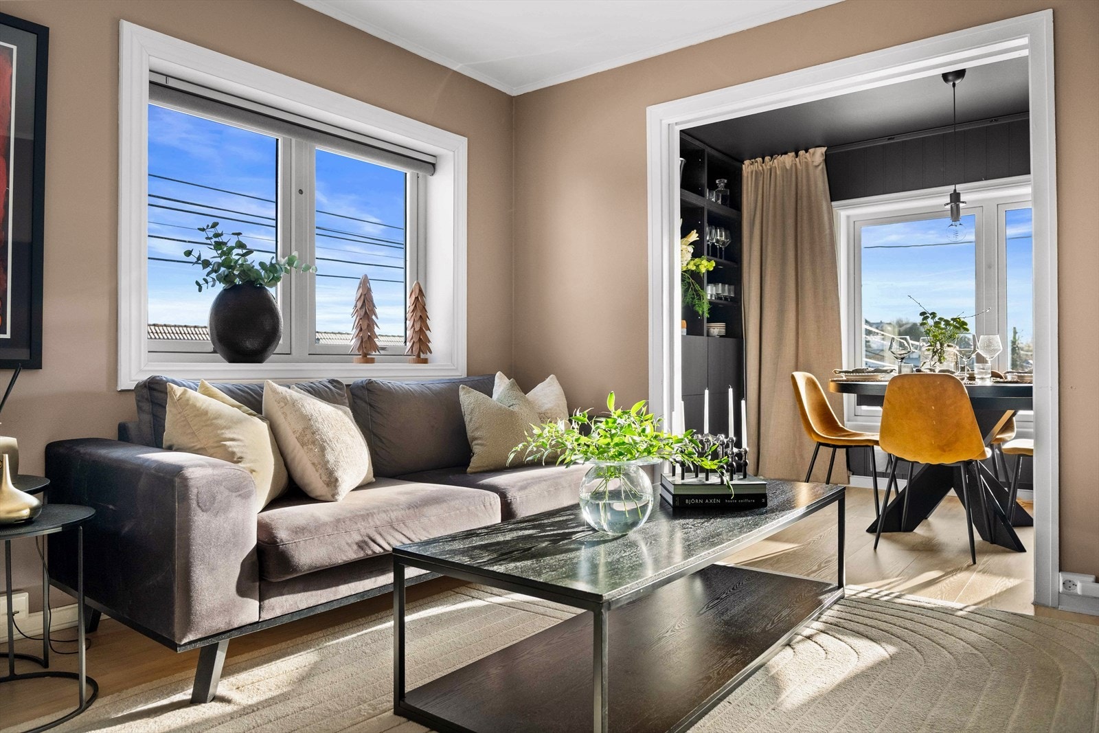 Stue og spisestue. Galleribilde