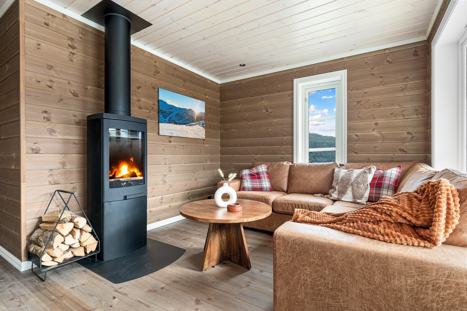 Vedovn i stove sikrar godt med varme og kos Galleribilde