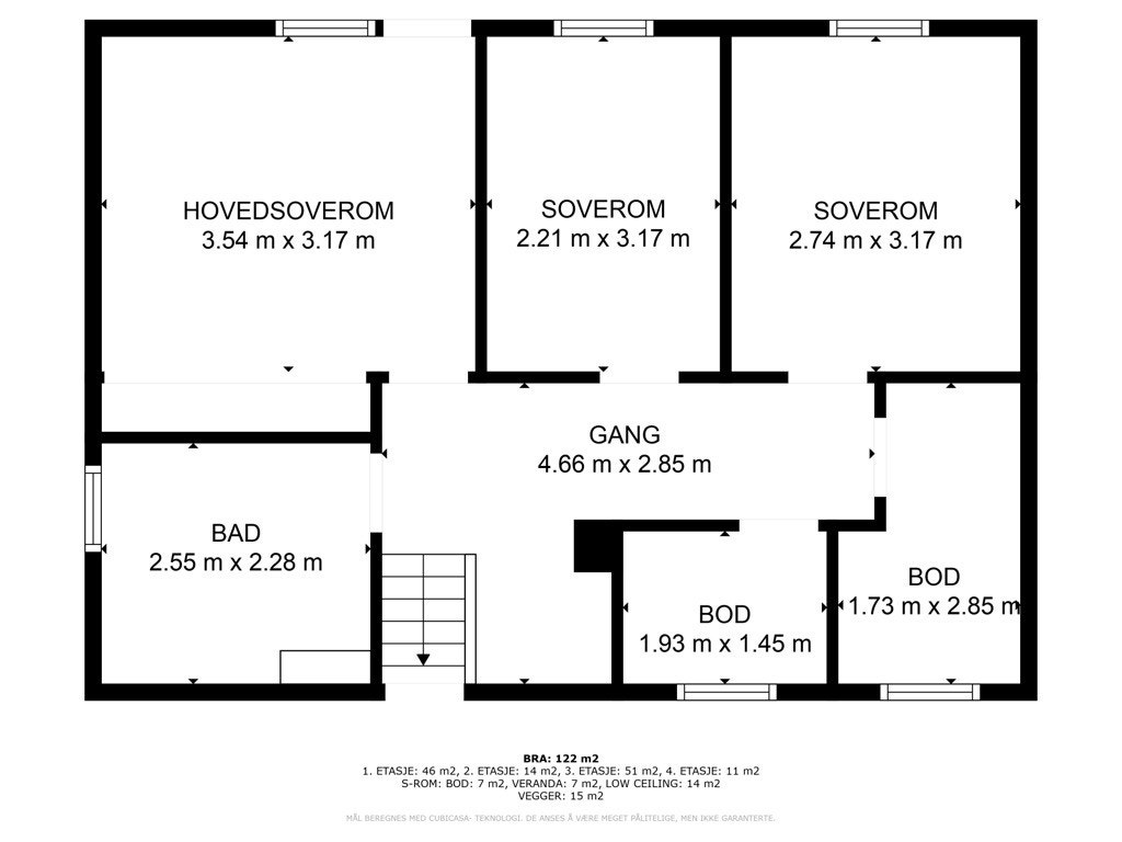 Plantegning underetasje Galleribilde