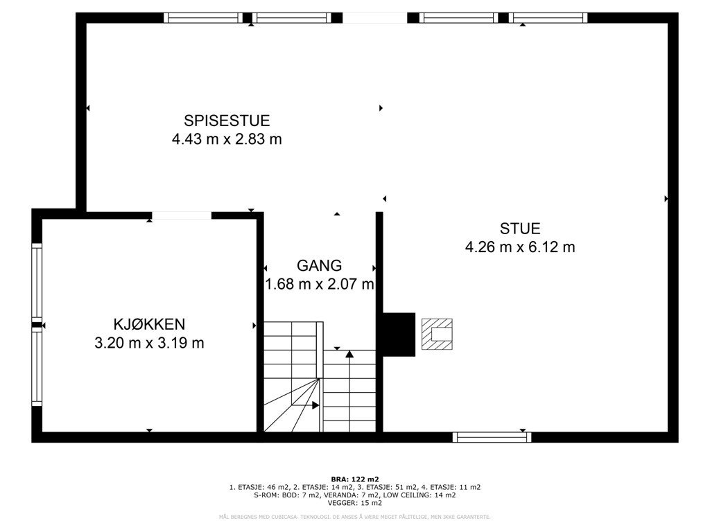 Plantegning hovedetasje Galleribilde