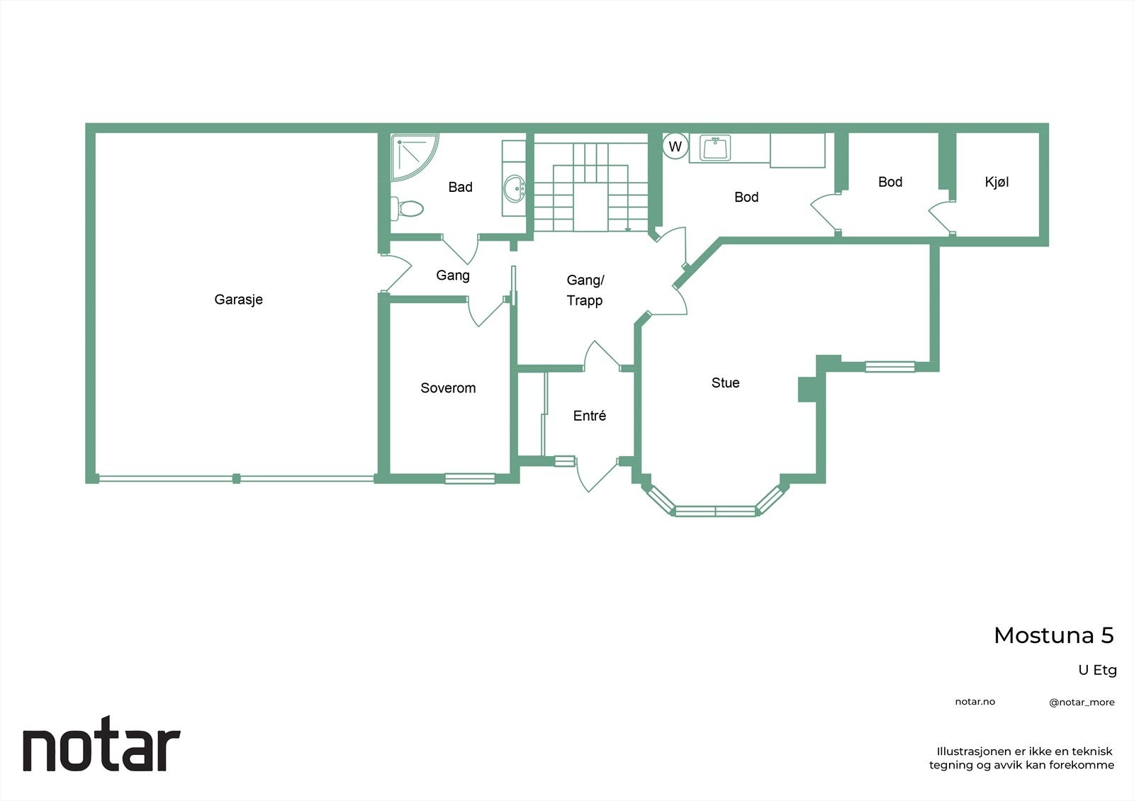 Plantegning underetasje Galleribilde