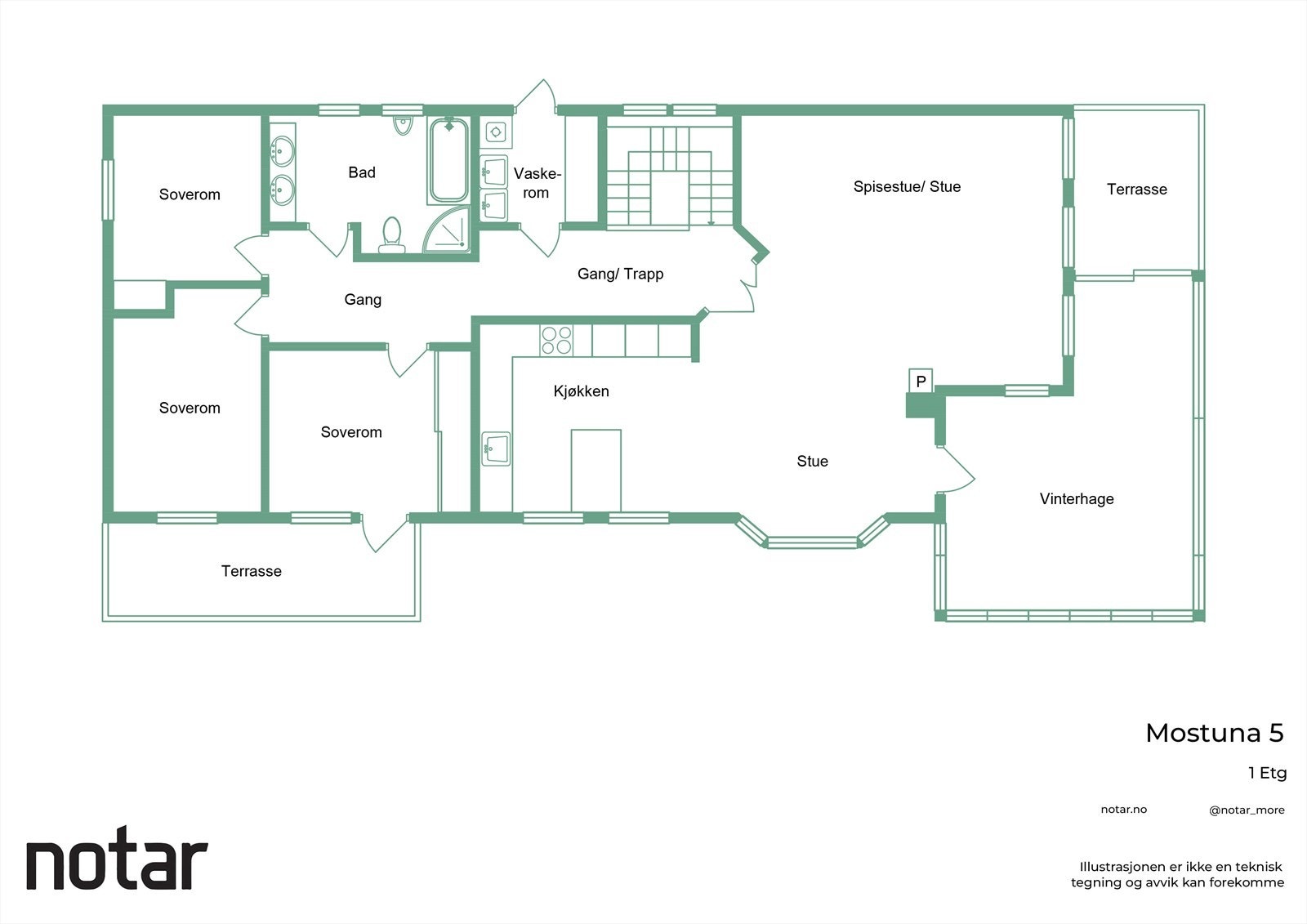 Plantegning hovedetasje Galleribilde
