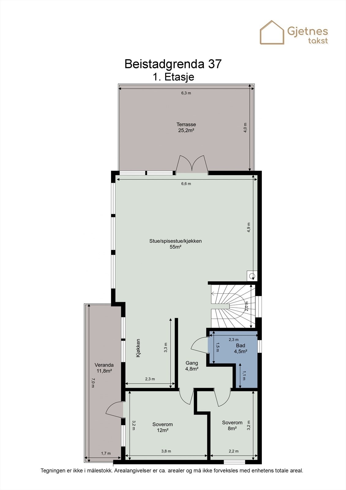 Planskisse 1. etasje Galleribilde