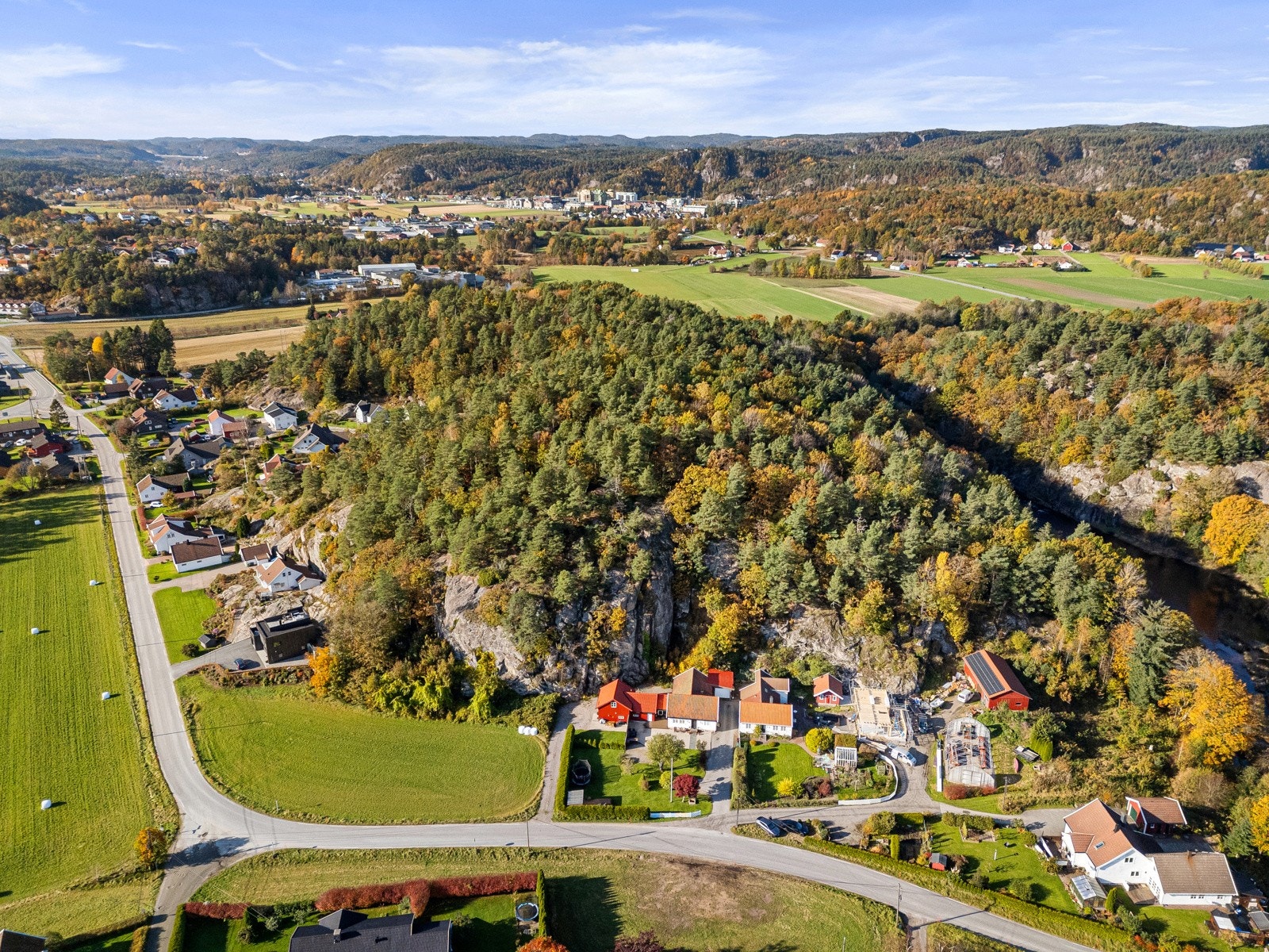 Del av skogsområde i bakgrunnen tilhører eiendommen Galleribilde