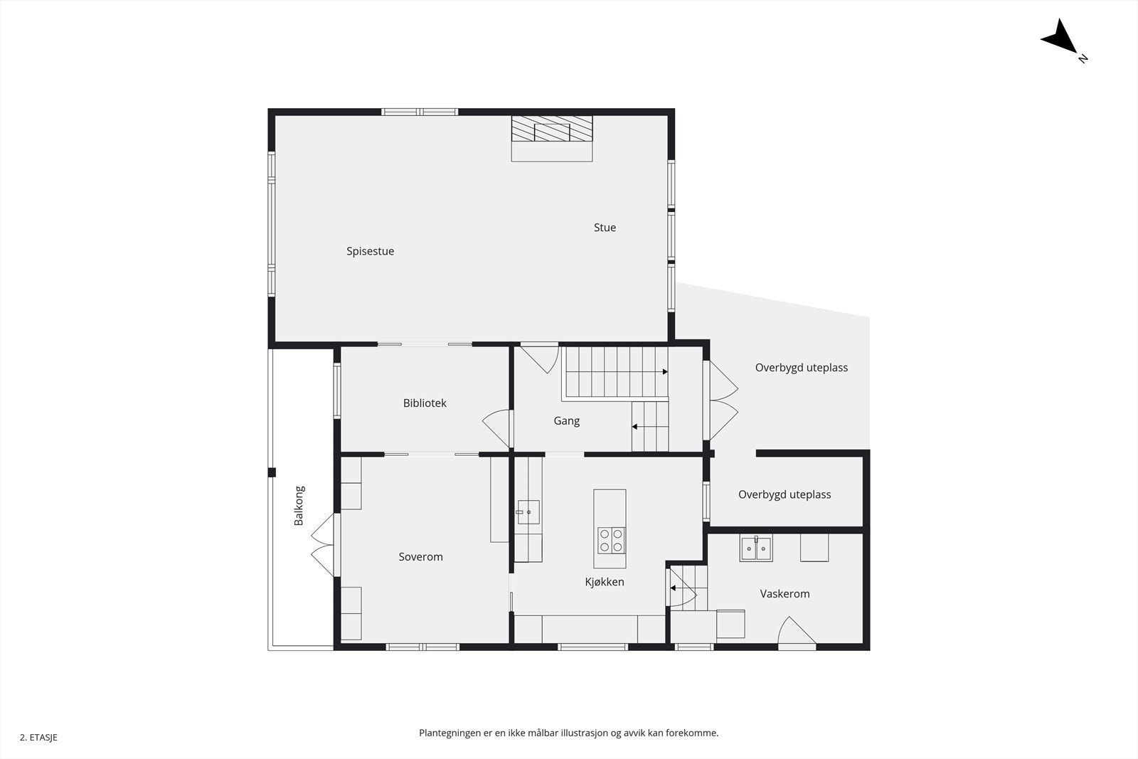 Plantegning 2.etasje Galleribilde