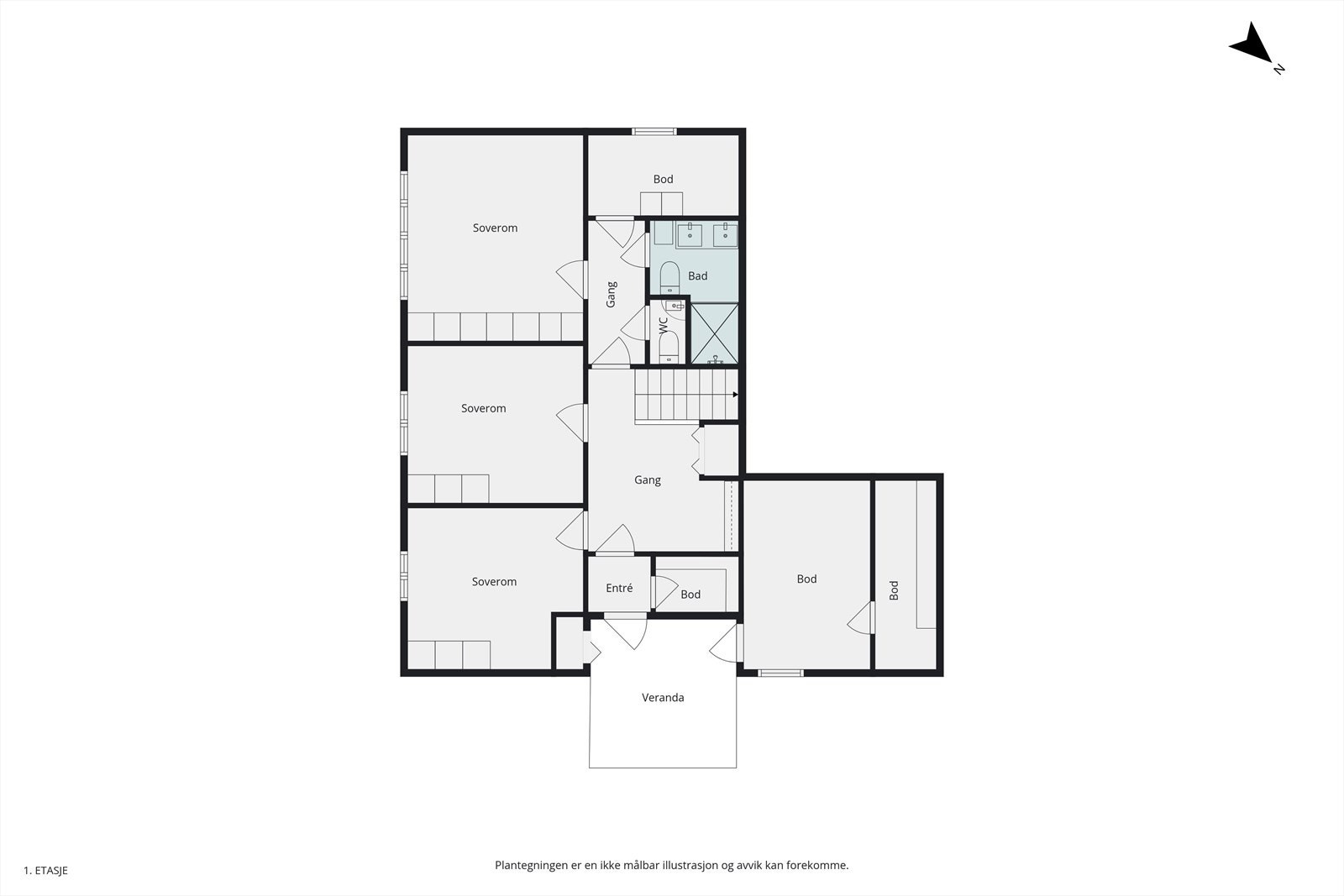 Plantegning 1.etasje Galleribilde