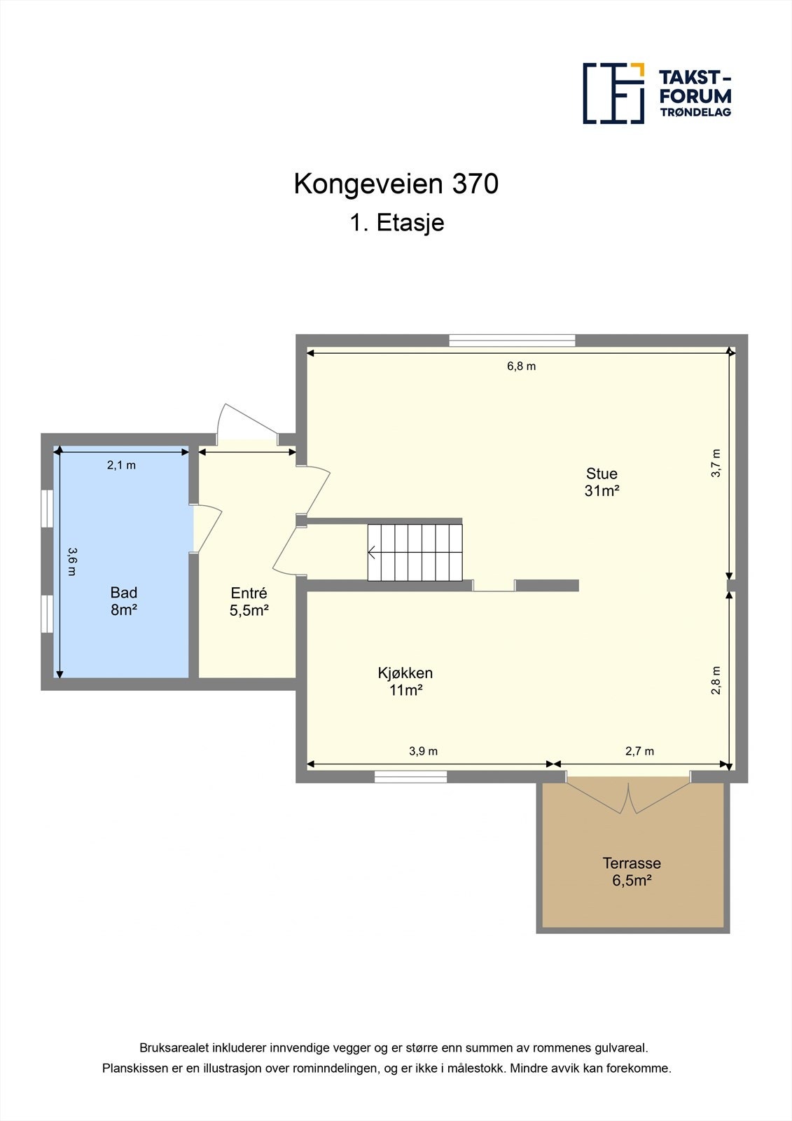 Planskisse 1. etasje. Galleribilde