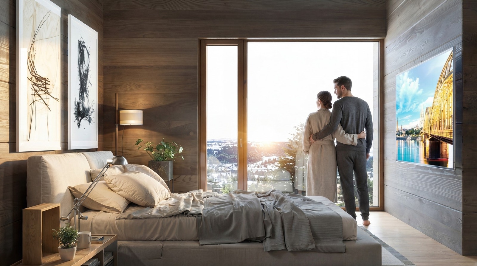 Hoved soverommet har flott utsikt og gir deg en rolig start på dagen - her våkner du til fjell og stillhet (illustrasjon, avvik kan forekomme) Galleribilde