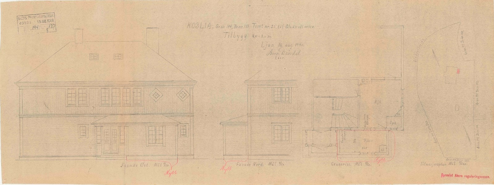 Påbygg inngang 1940 Galleribilde