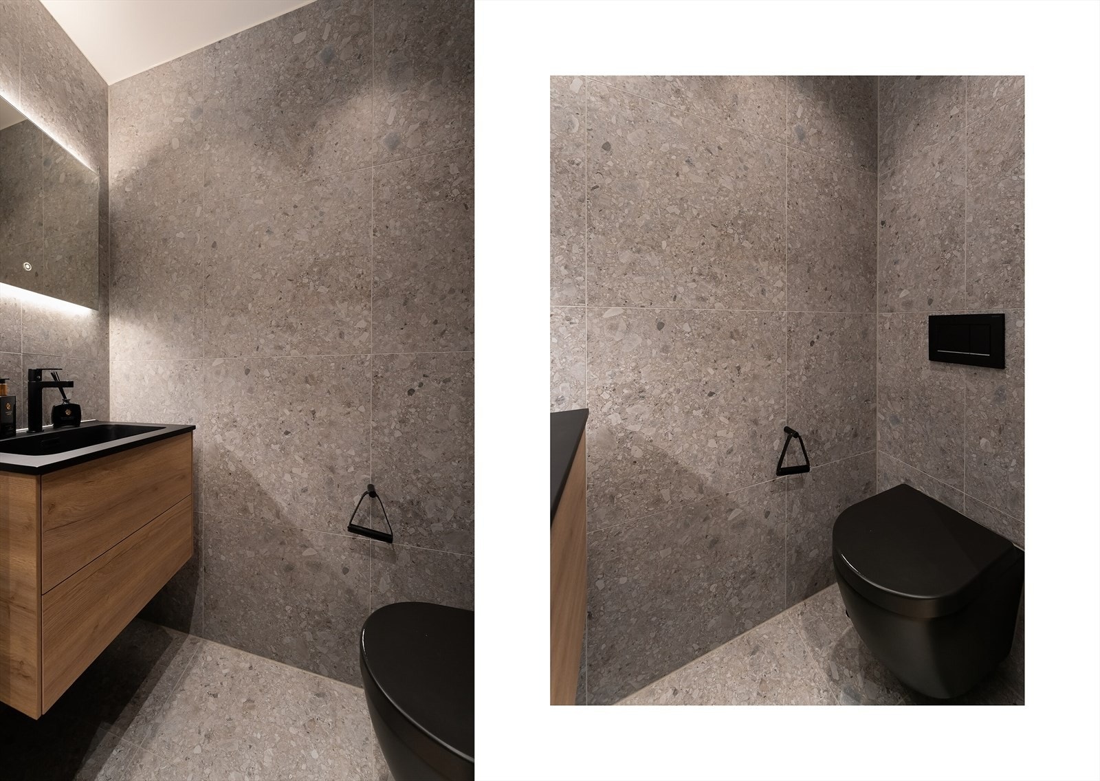 Toalettrom i samme stil som badet. Galleribilde