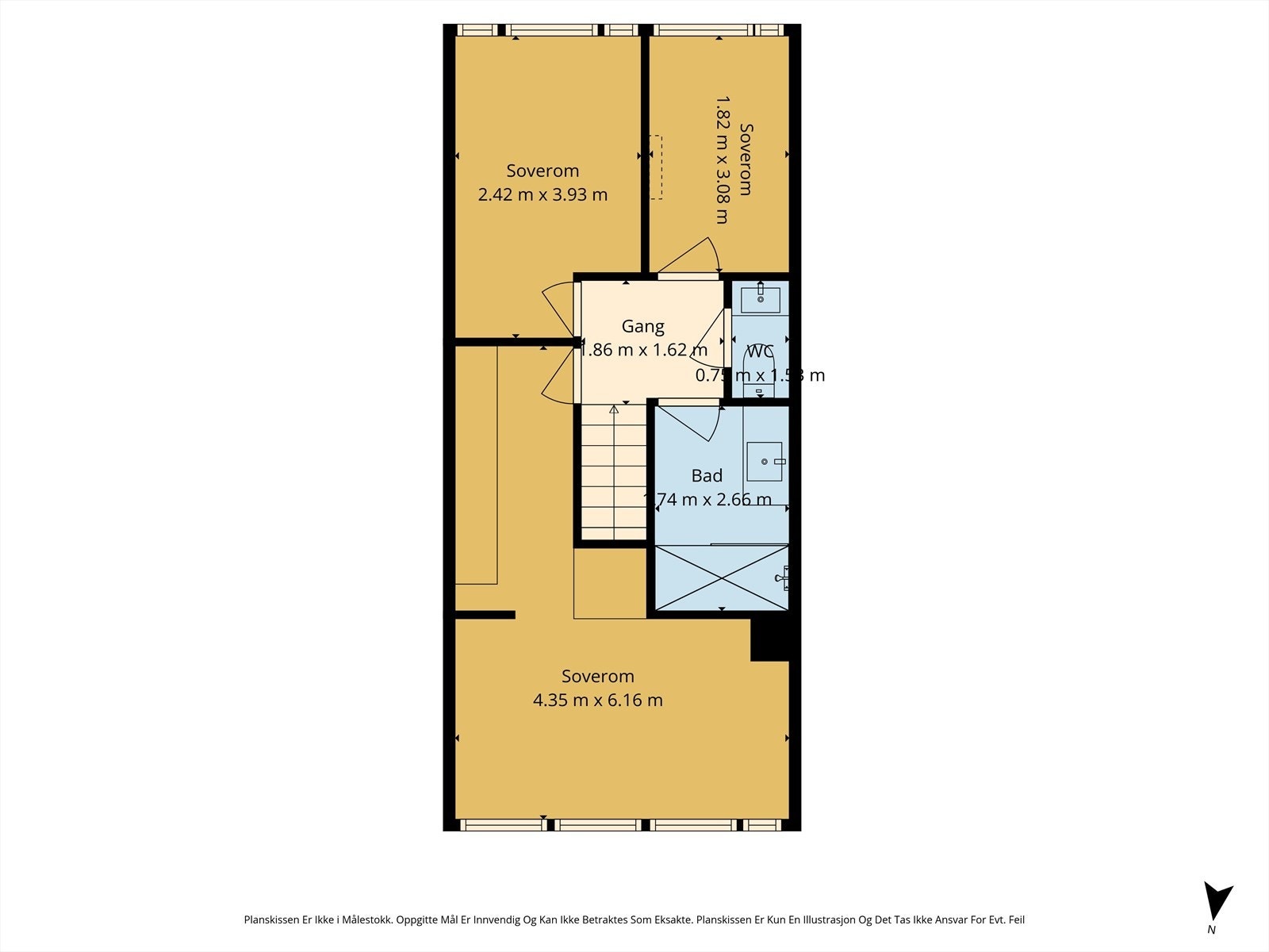 Plantegning 2.etg. Galleribilde