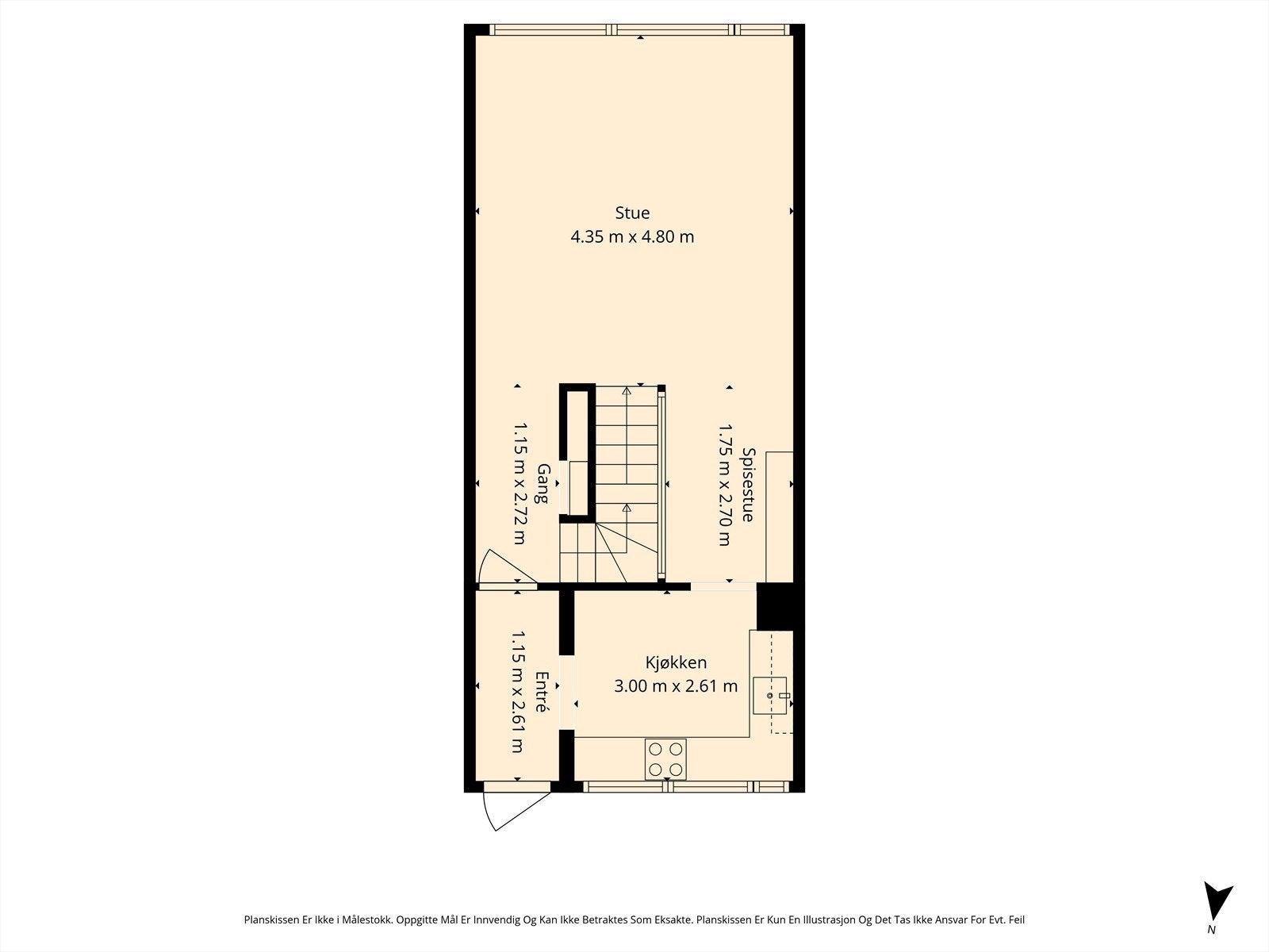 Plantegning 1.etg. Galleribilde