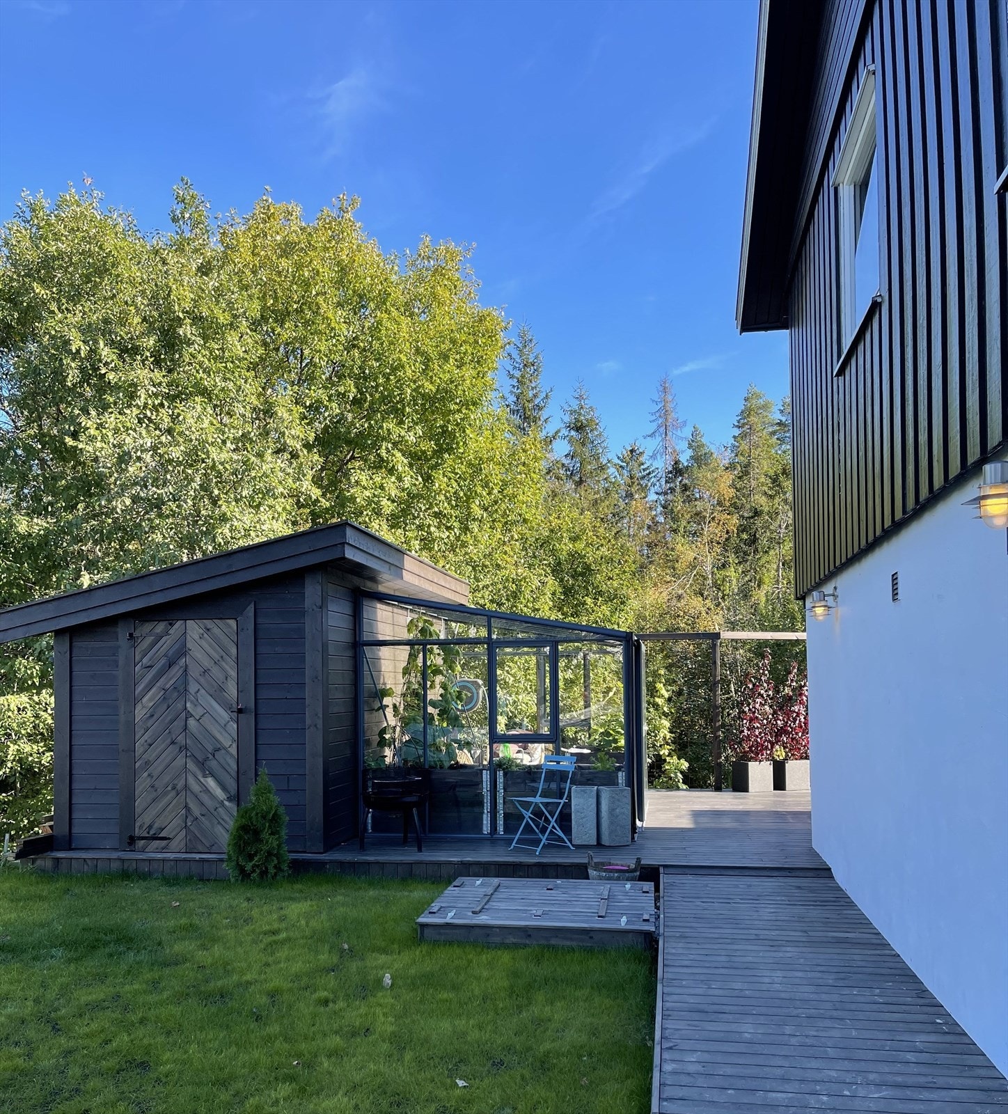 Utebilder fra sommeren, tatt av selger. Galleribilde