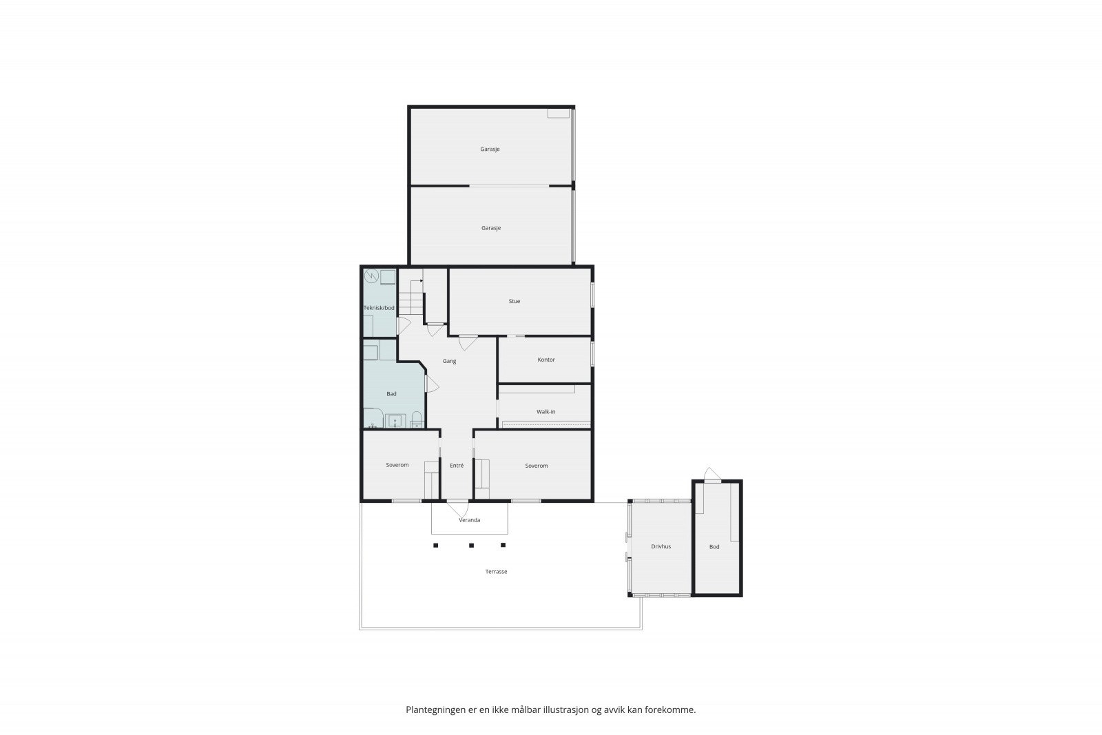 Plantegning - underetasje. Galleribilde