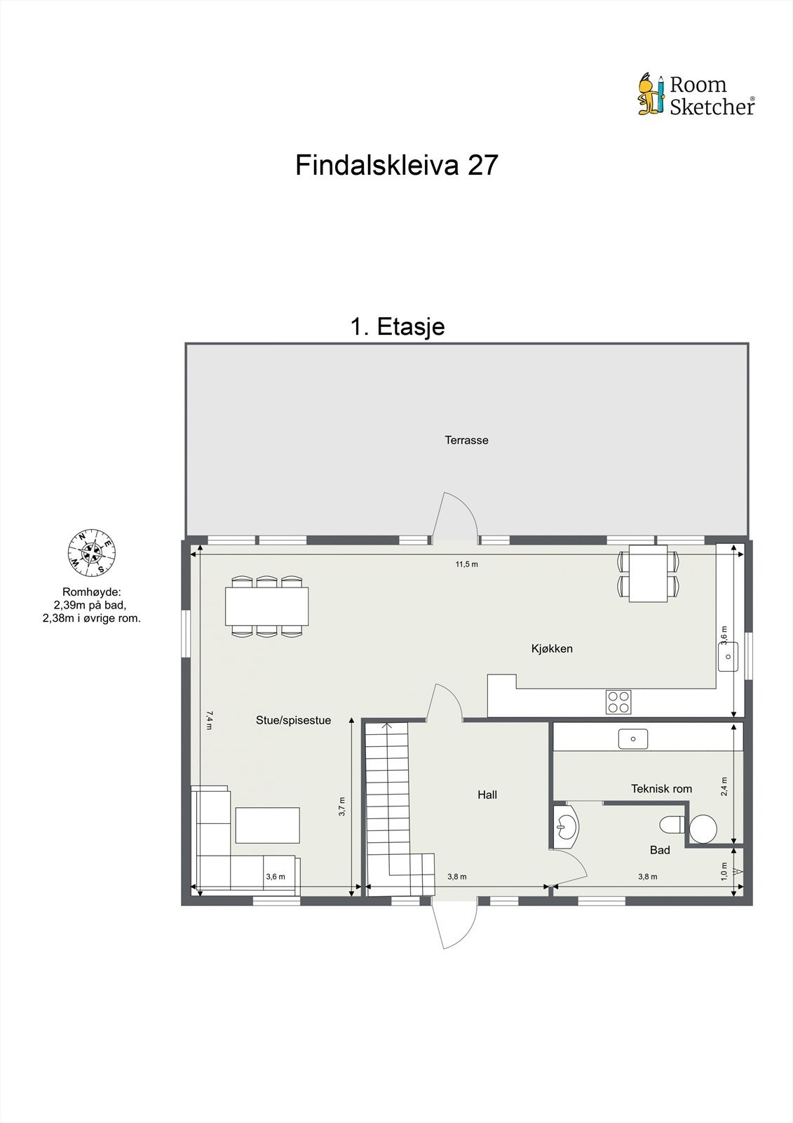 Plantegning Galleribilde