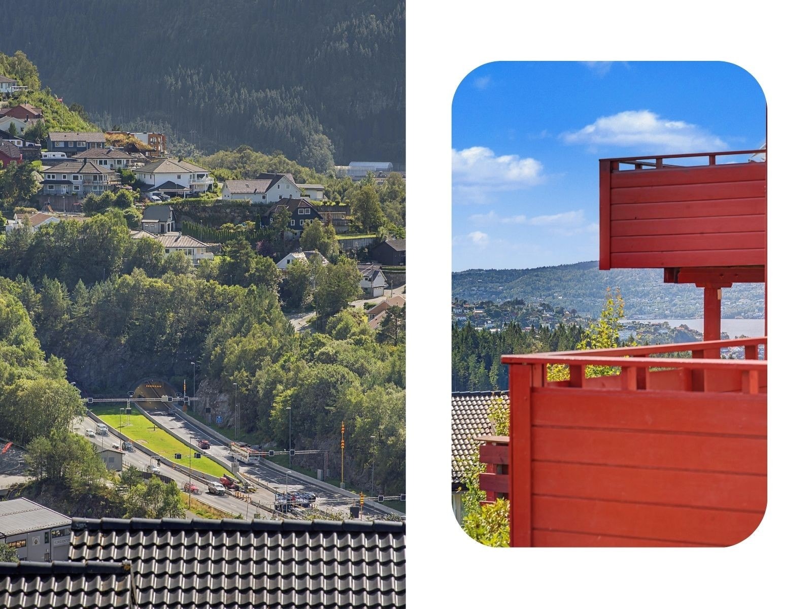 Fra altanen kan du følge med på om det er trafikk mot sentrum eller ikke, samt nyte utsikt mot Eidsvåg og Byfjorden. Galleribilde