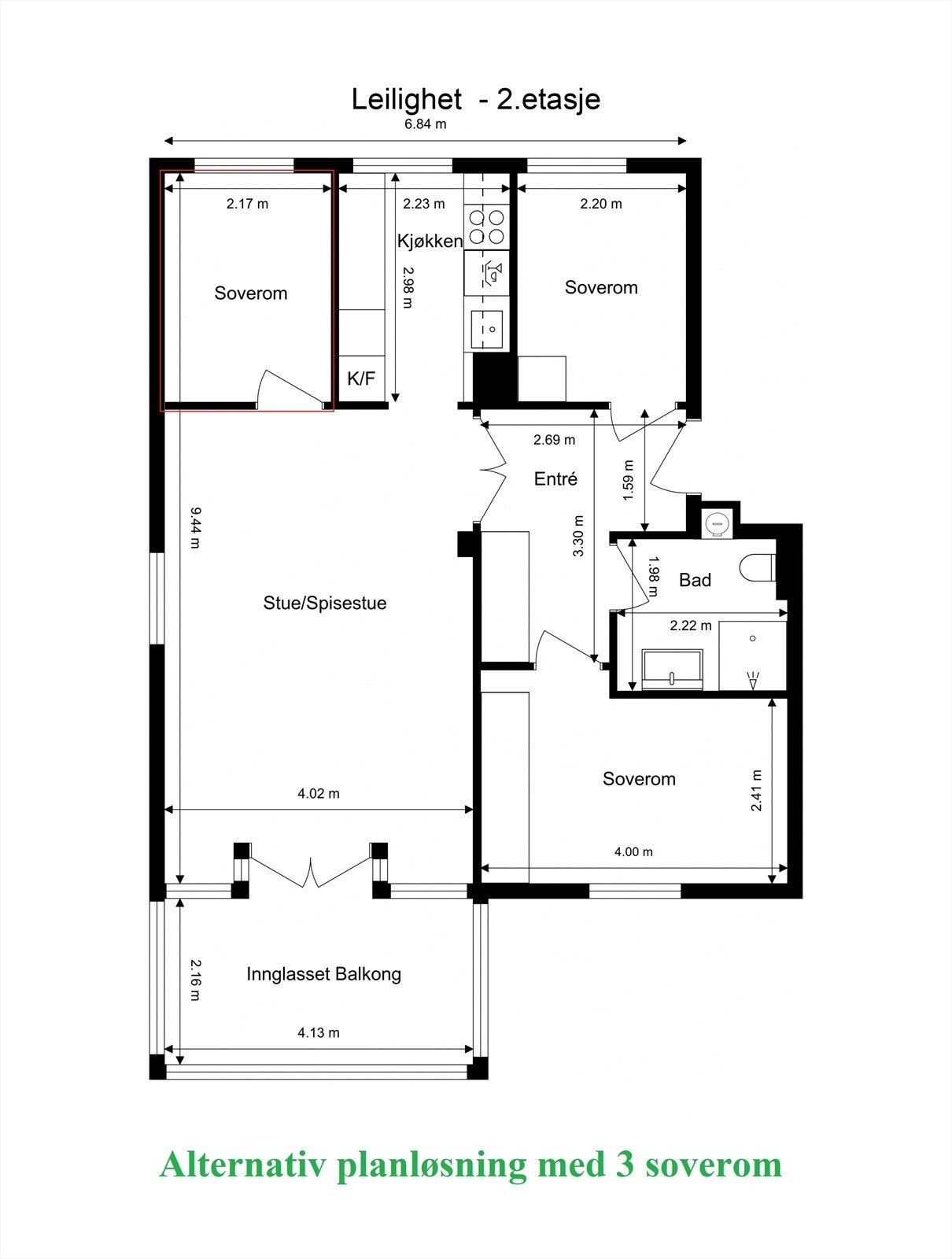 Alternativ planløsning Galleribilde