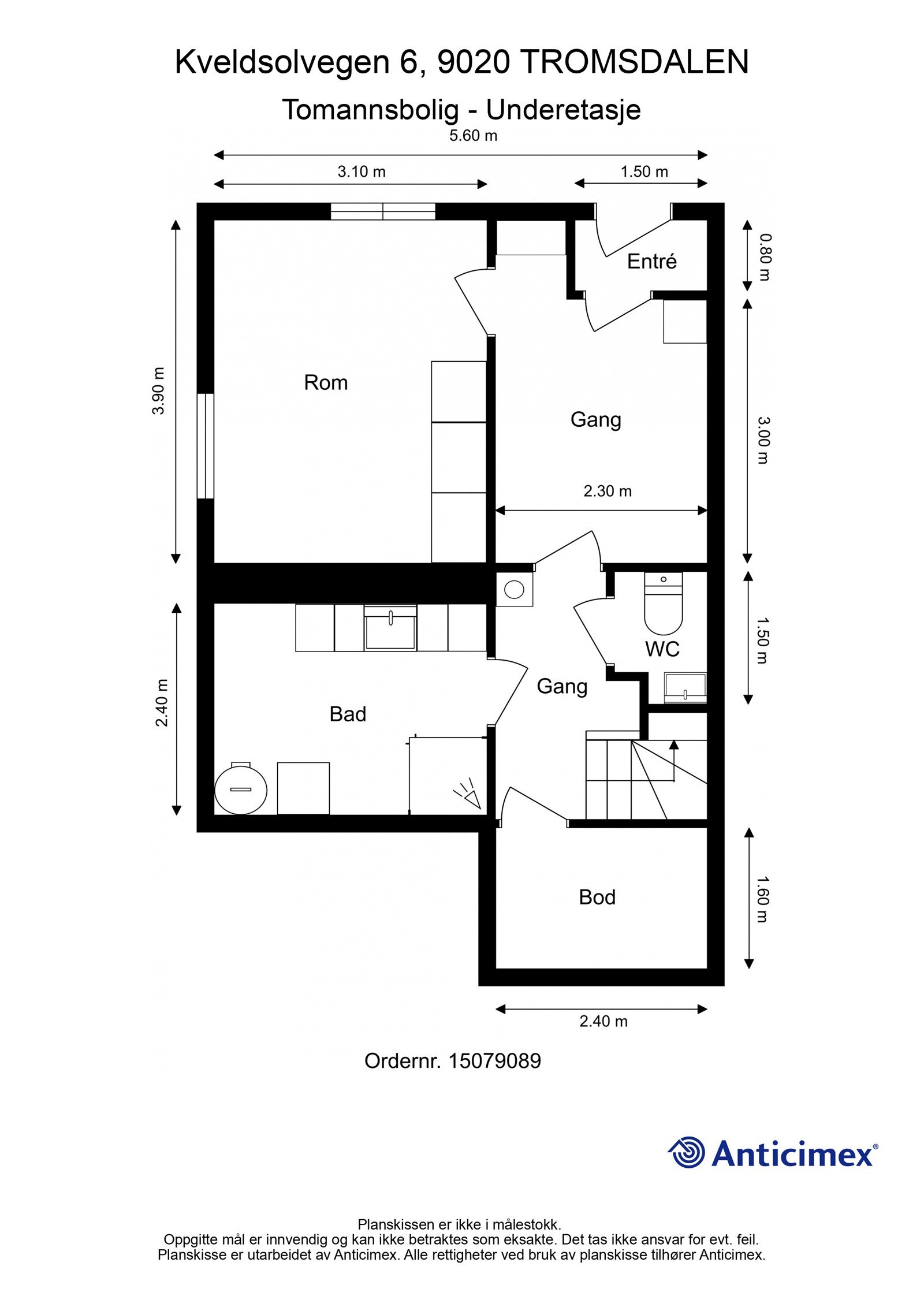 Plantegning - Underetasje Galleribilde