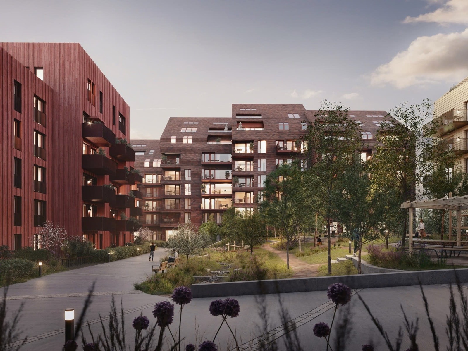 Fasadeillustrasjon - Leiligheten vises ikke på illustrasjonen. Galleribilde