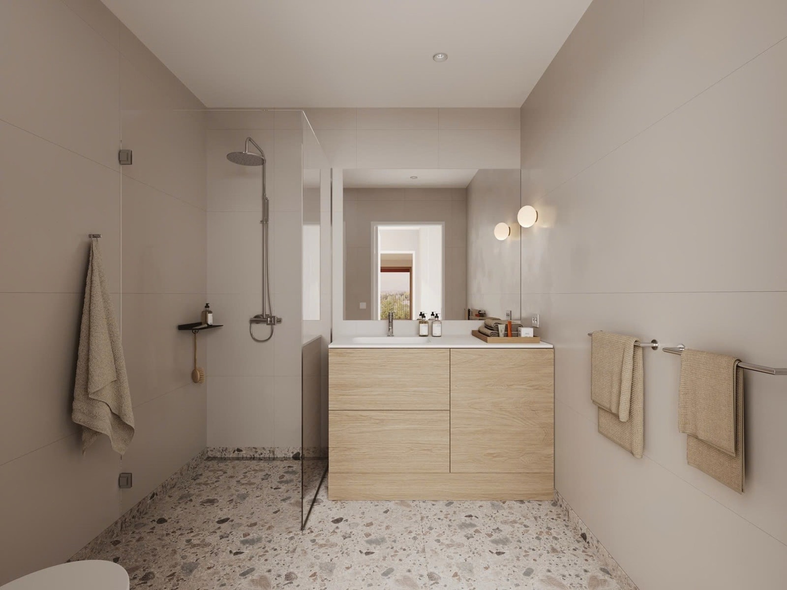 Illustrasjon av et baderom i Poulssons kvarter.
Avvik vil forkomme. Galleribilde