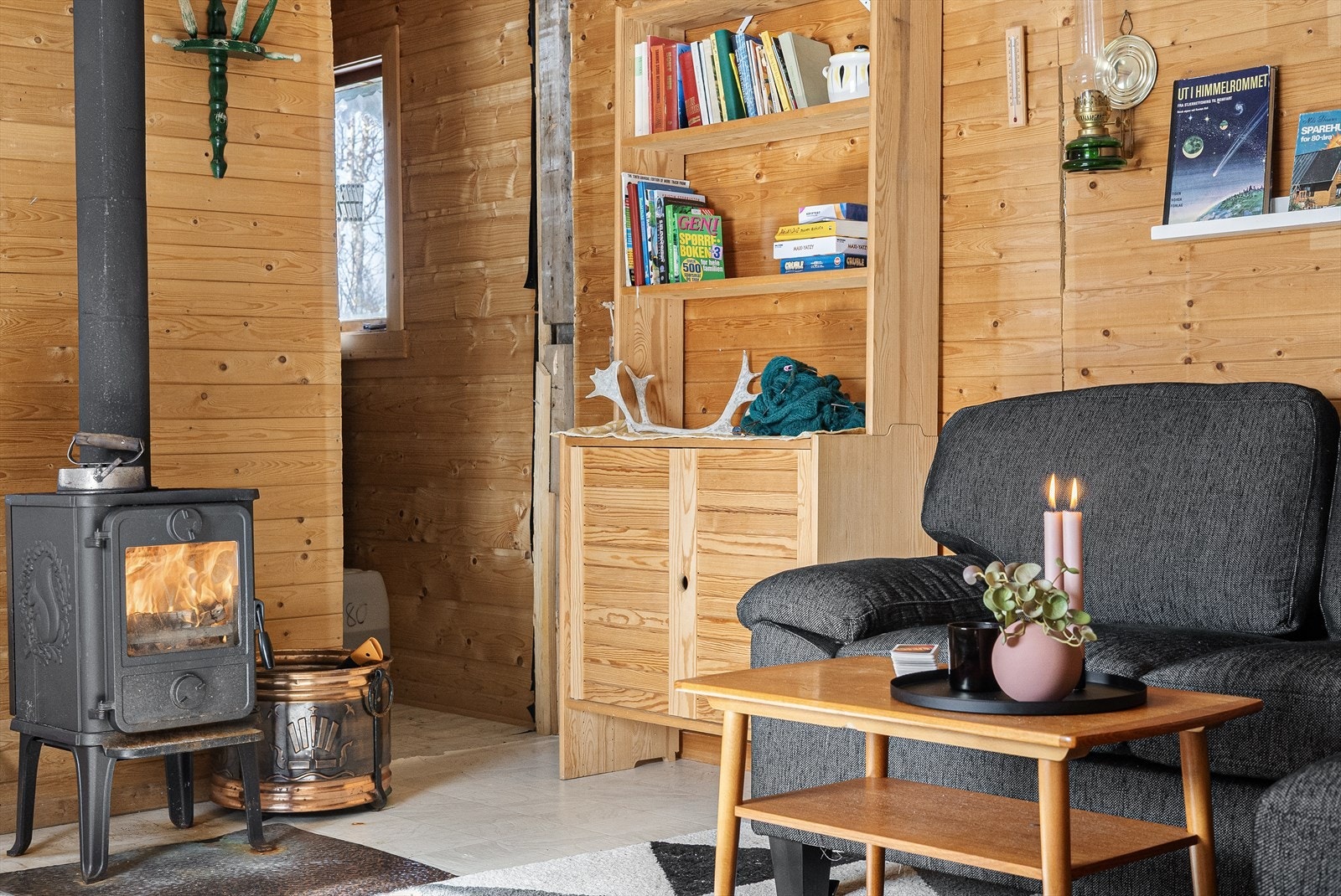 Det minste soverommet finner man tilknyttet til stuen. Galleribilde